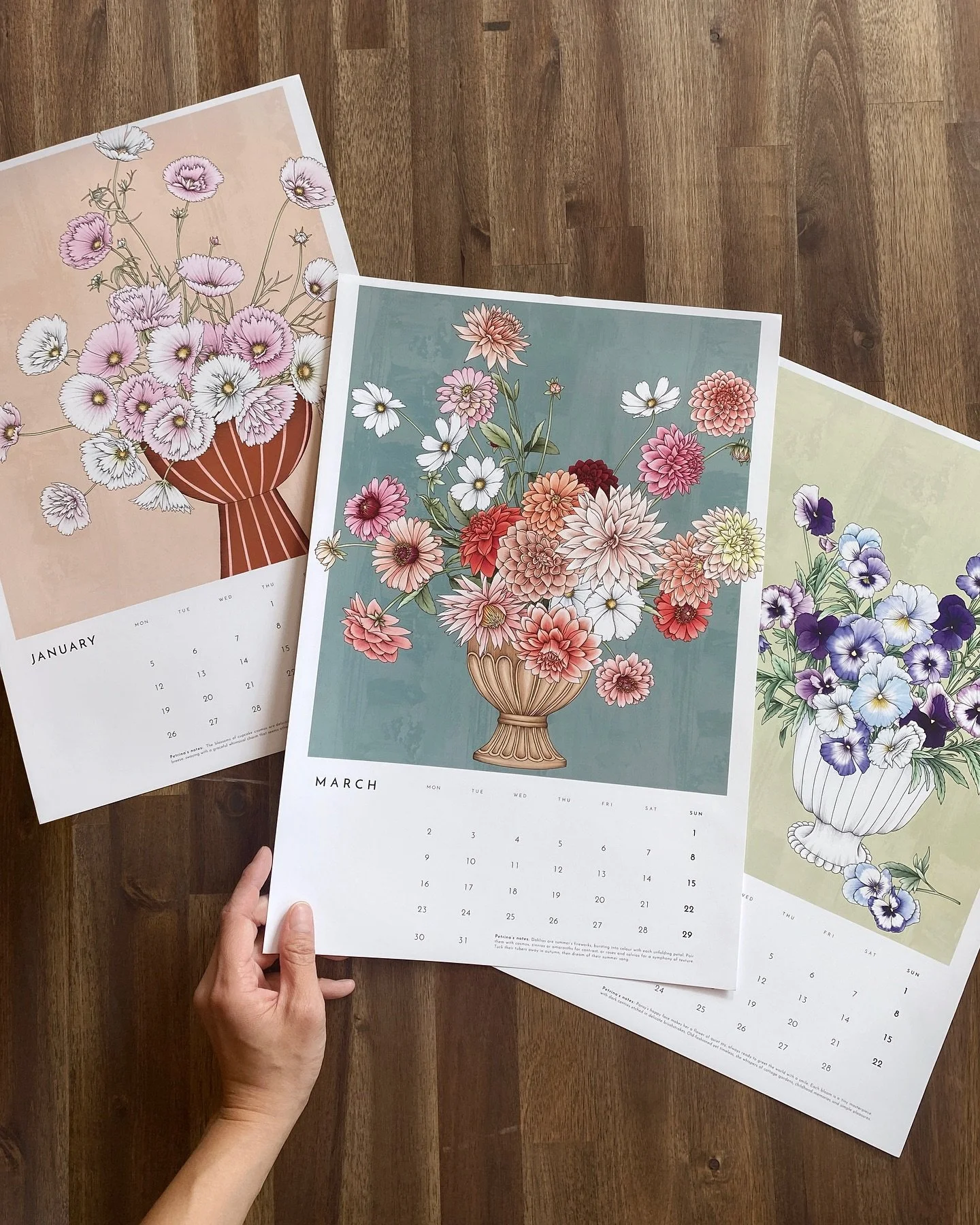 We often get asked at the markets about the difference between our Botanical and Appointment Calendars.

They&rsquo;re the same size and both include the beautiful inspiration notes from our feature florist @petrinablooms .

The Botanical Calendar is
