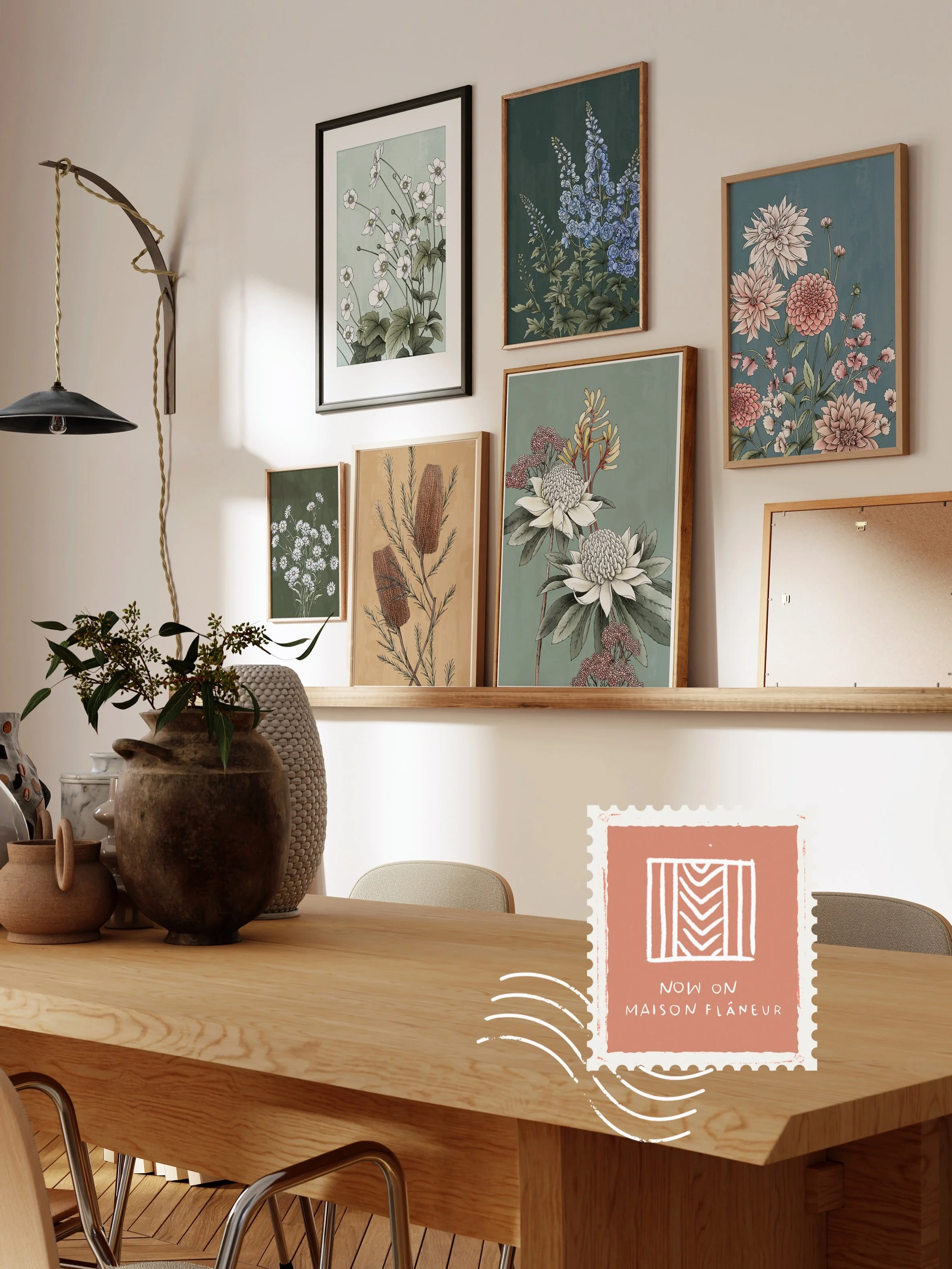 Typoflora now on @maison_flaneur ✨

We&rsquo;re so excited to share our wall art prints with a global community of art lovers. It means so much to see our everlasting blooms travel into homes around the world.

Each piece began with hand drawing, obs