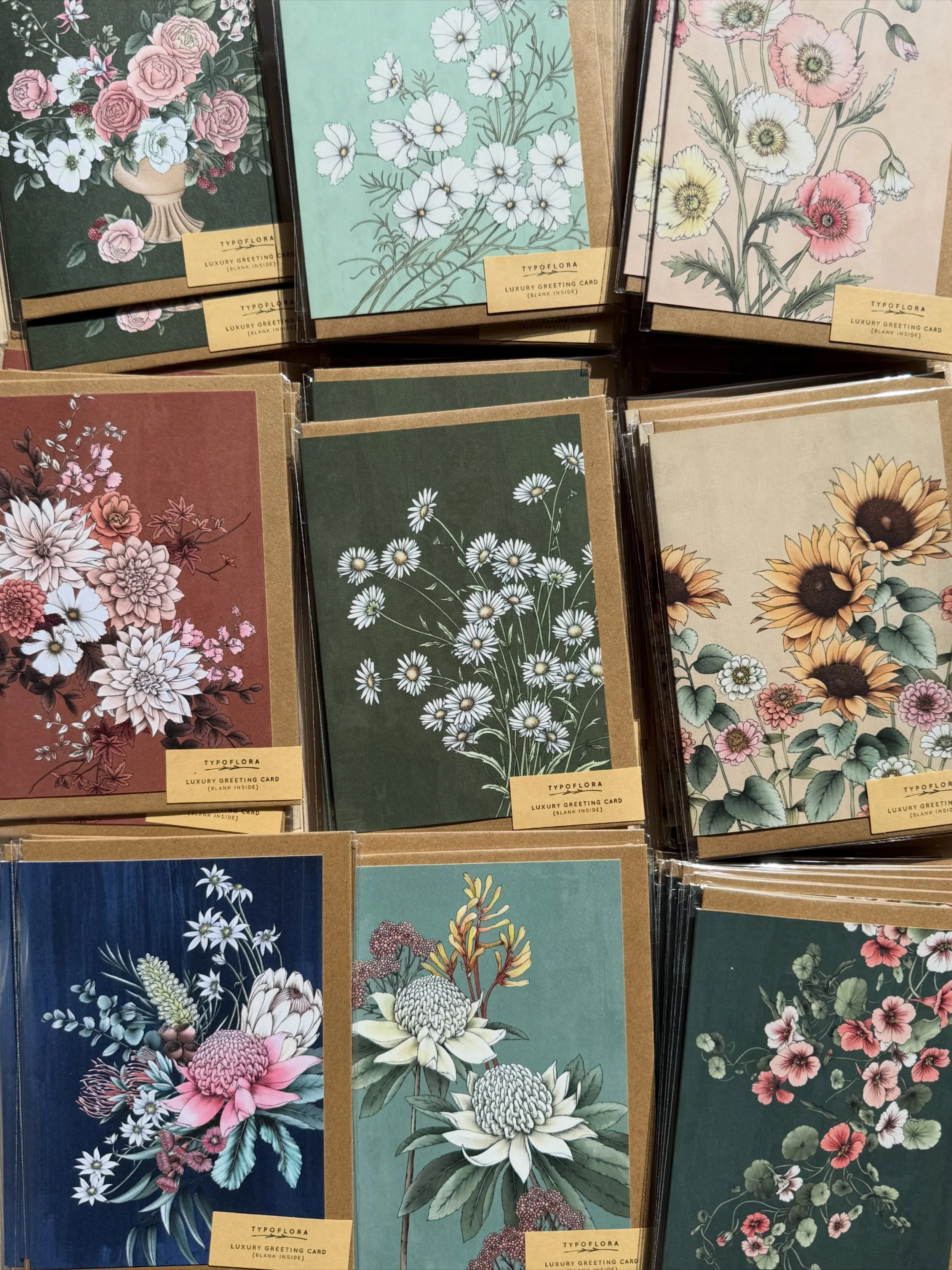 Some of the beautiful orders we packed this week. 🤎

One of my favourite parts of running Typoflora is packing each order. I get to see which designs you&rsquo;re loving, the combinations you choose, and the thoughtful gifts you&rsquo;re sending to 