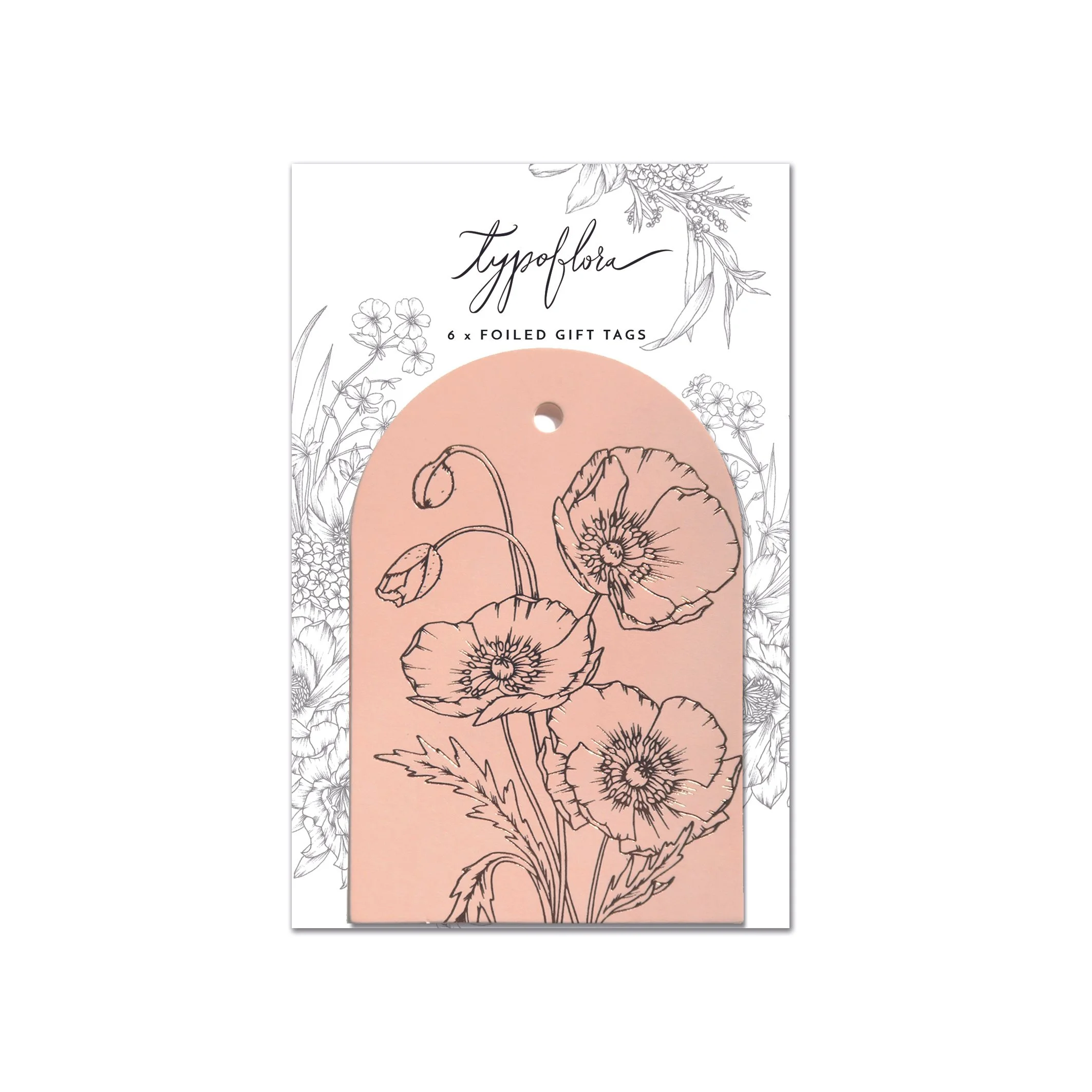 Blush Poppies Gift Tags