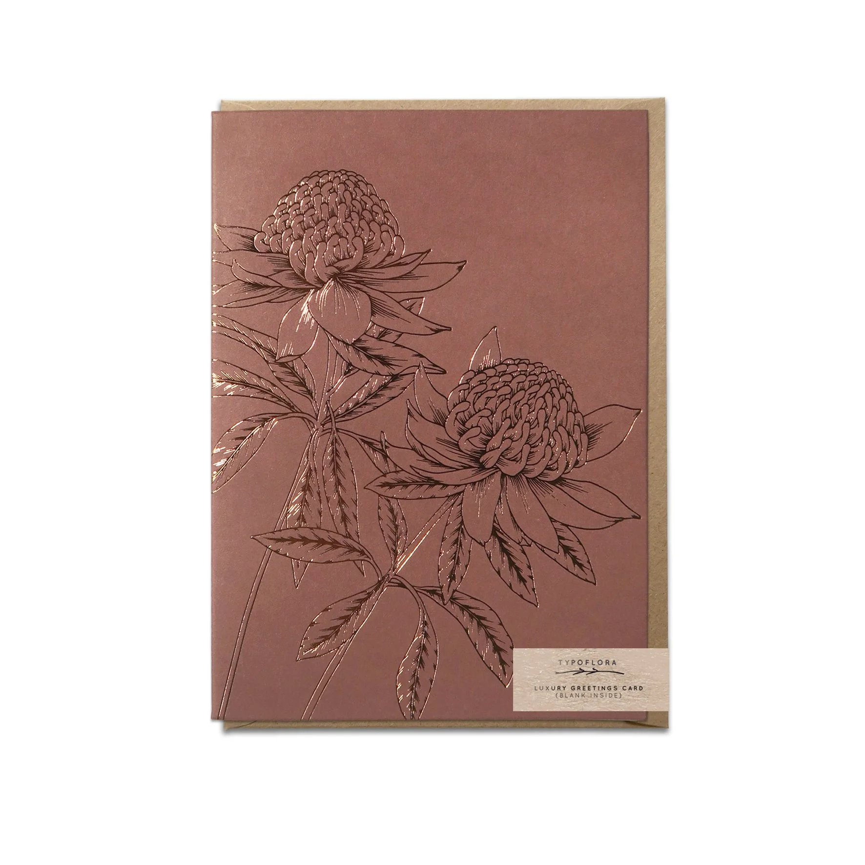 Brown Waratah Card
