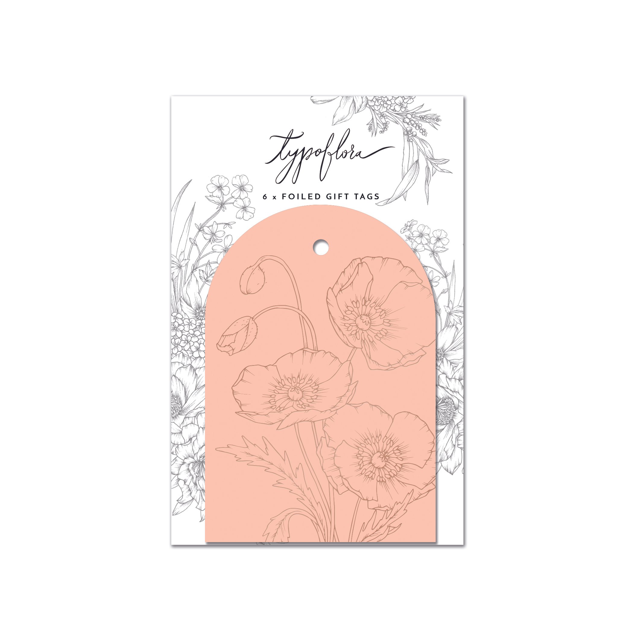 Blush Poppies Gift Tags