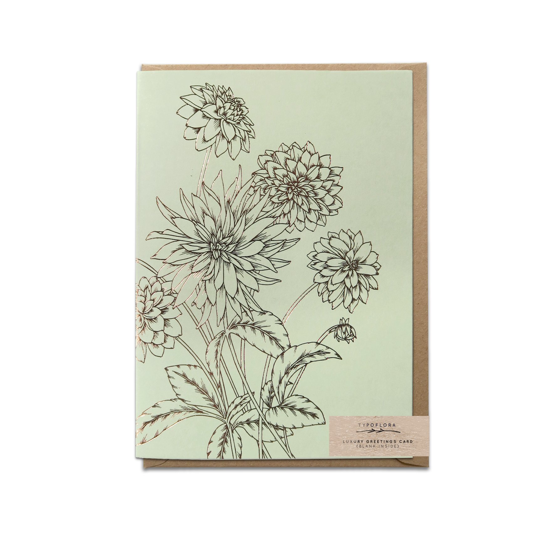Sage Dahlias Card