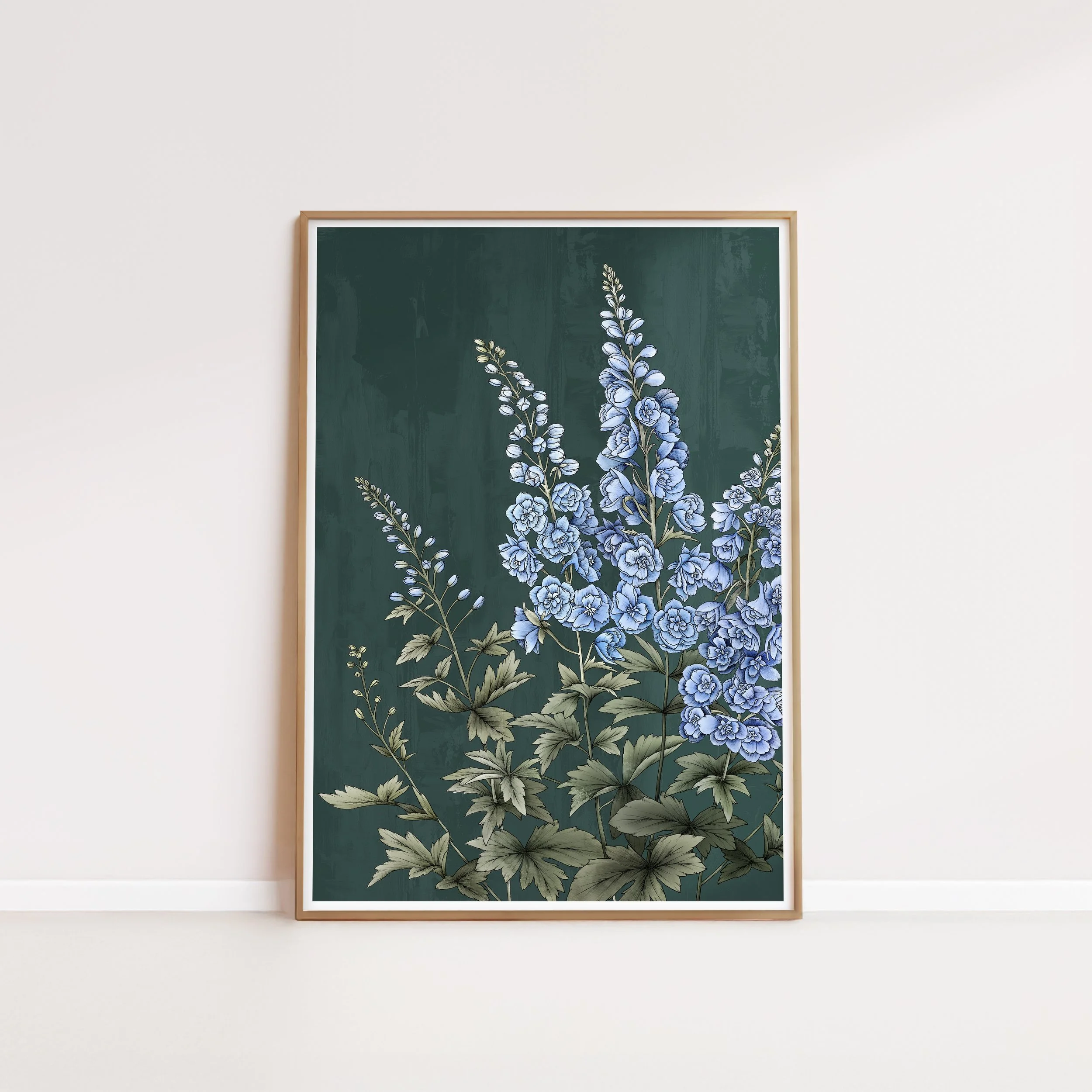Delphiniums Portrait Artprint