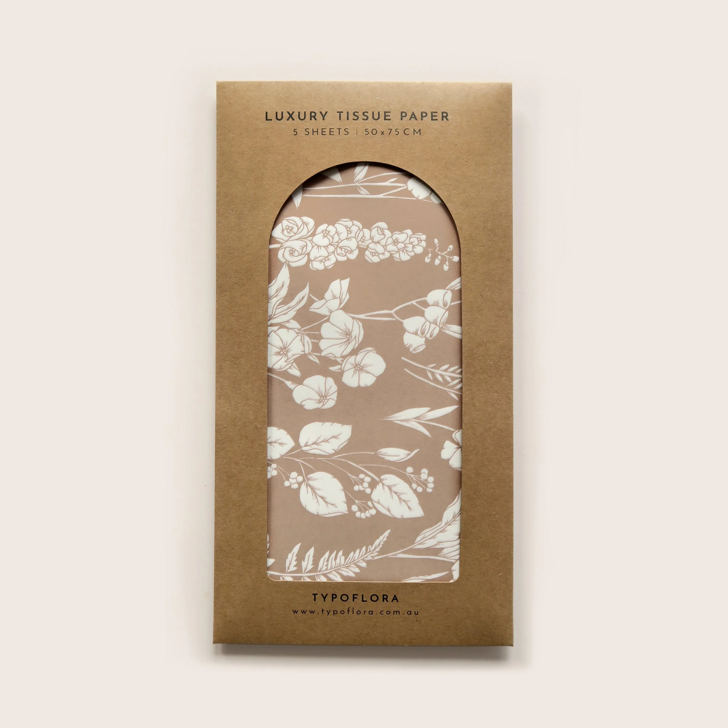Tissue Paper - Botanical in Mocha