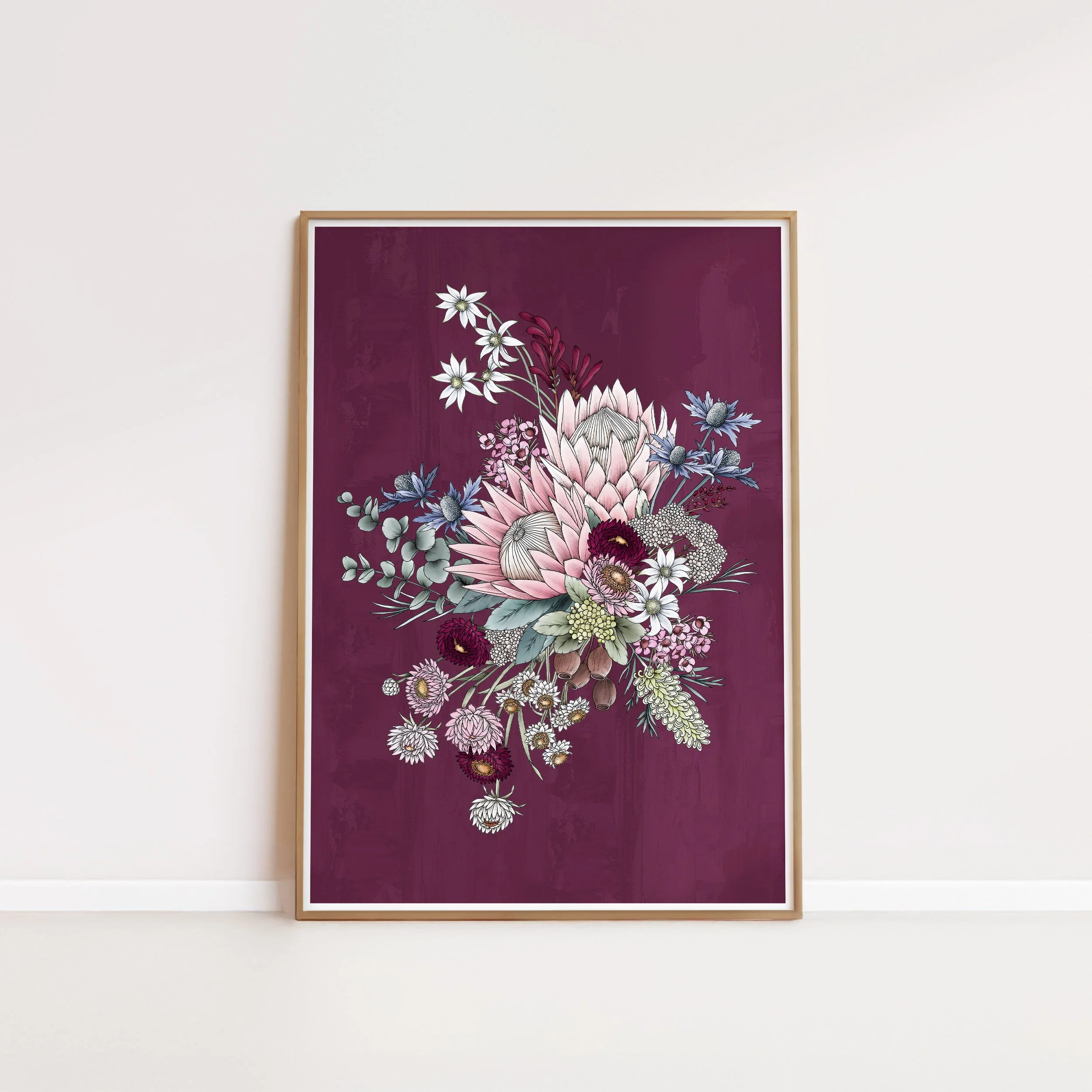 Florist Bouquet in Plum Artprint