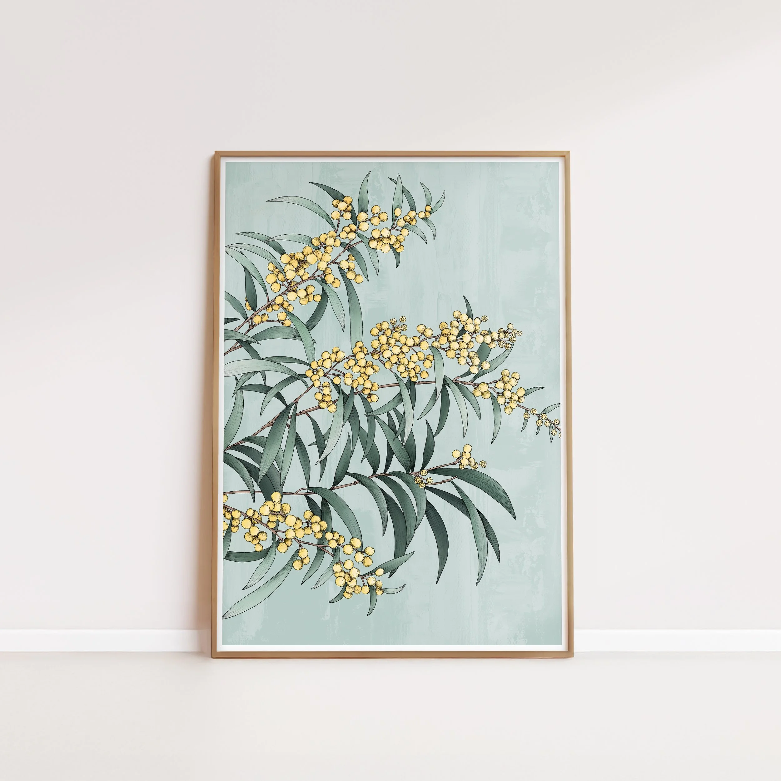 Golden Wattles Portrait Artprint