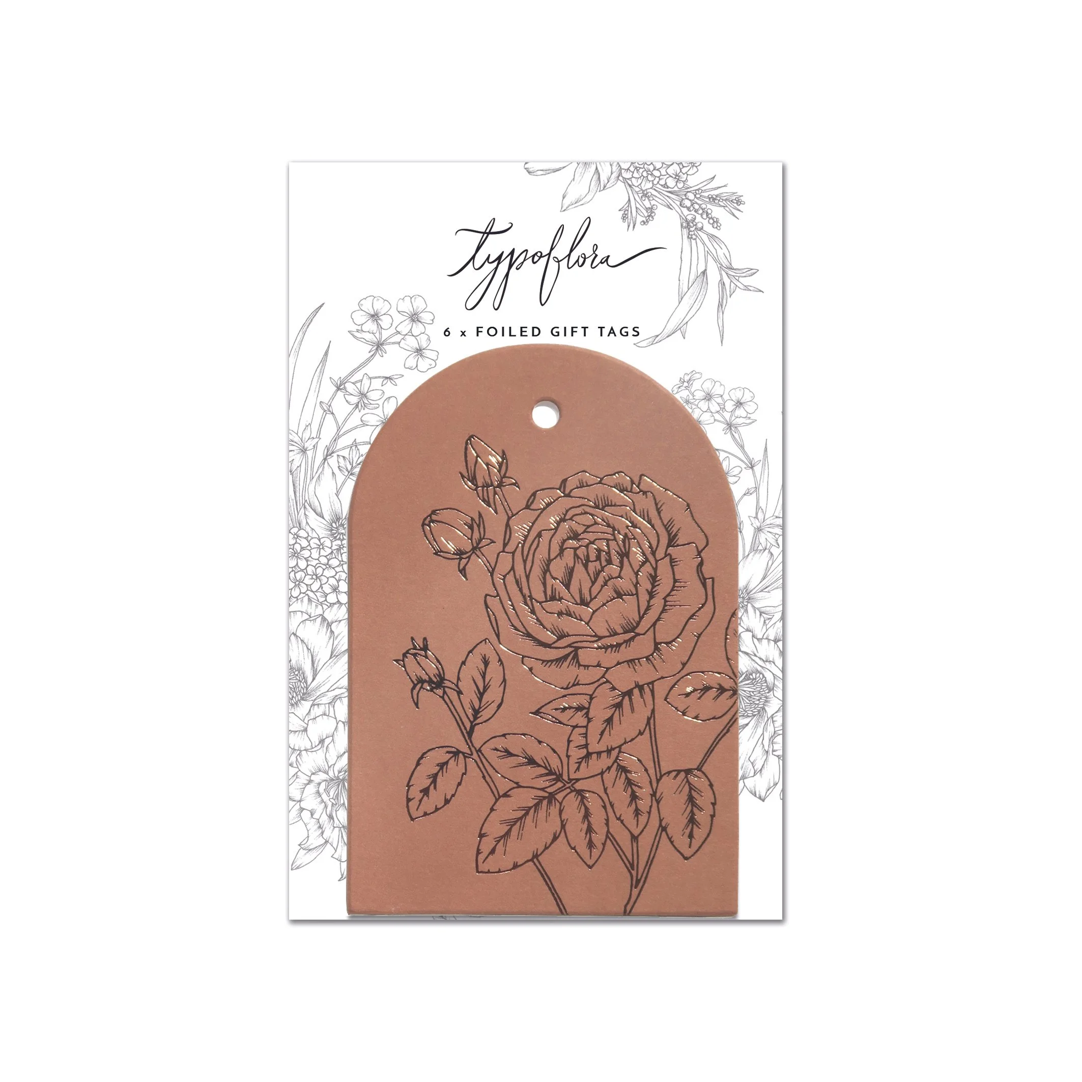 Terracotta Rose Gift Tags