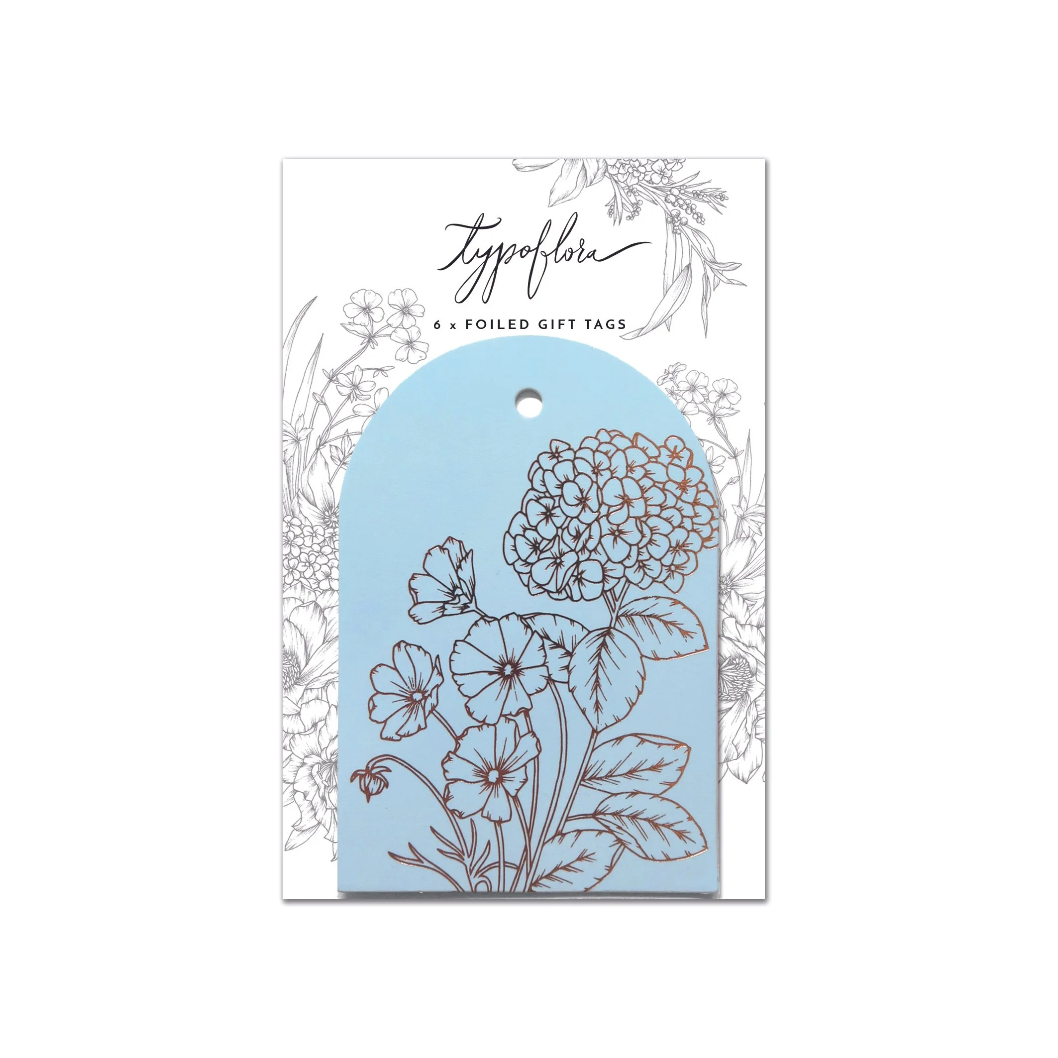 Blue Hydrangea Gift Tags