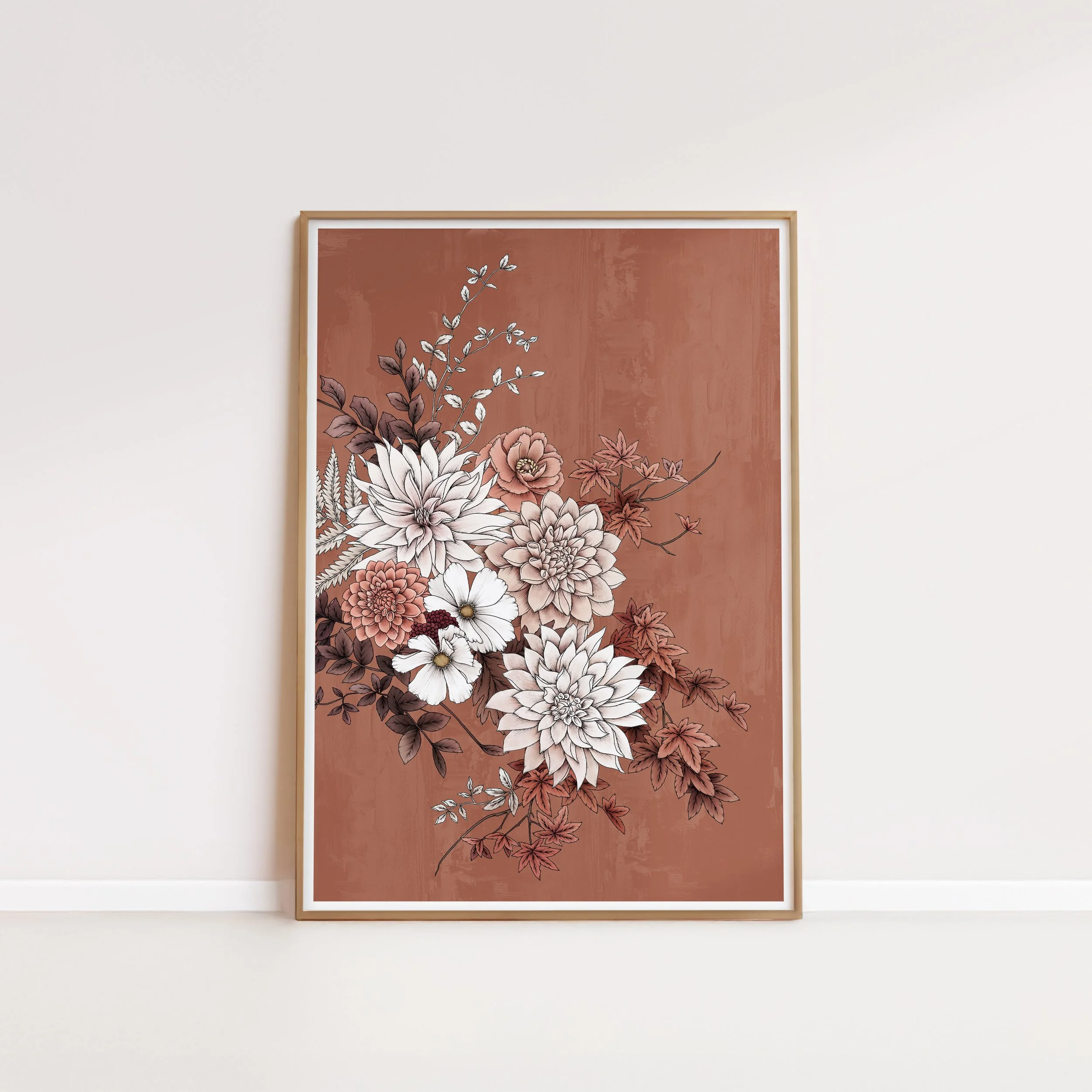 Bouquet in Rust Artprint