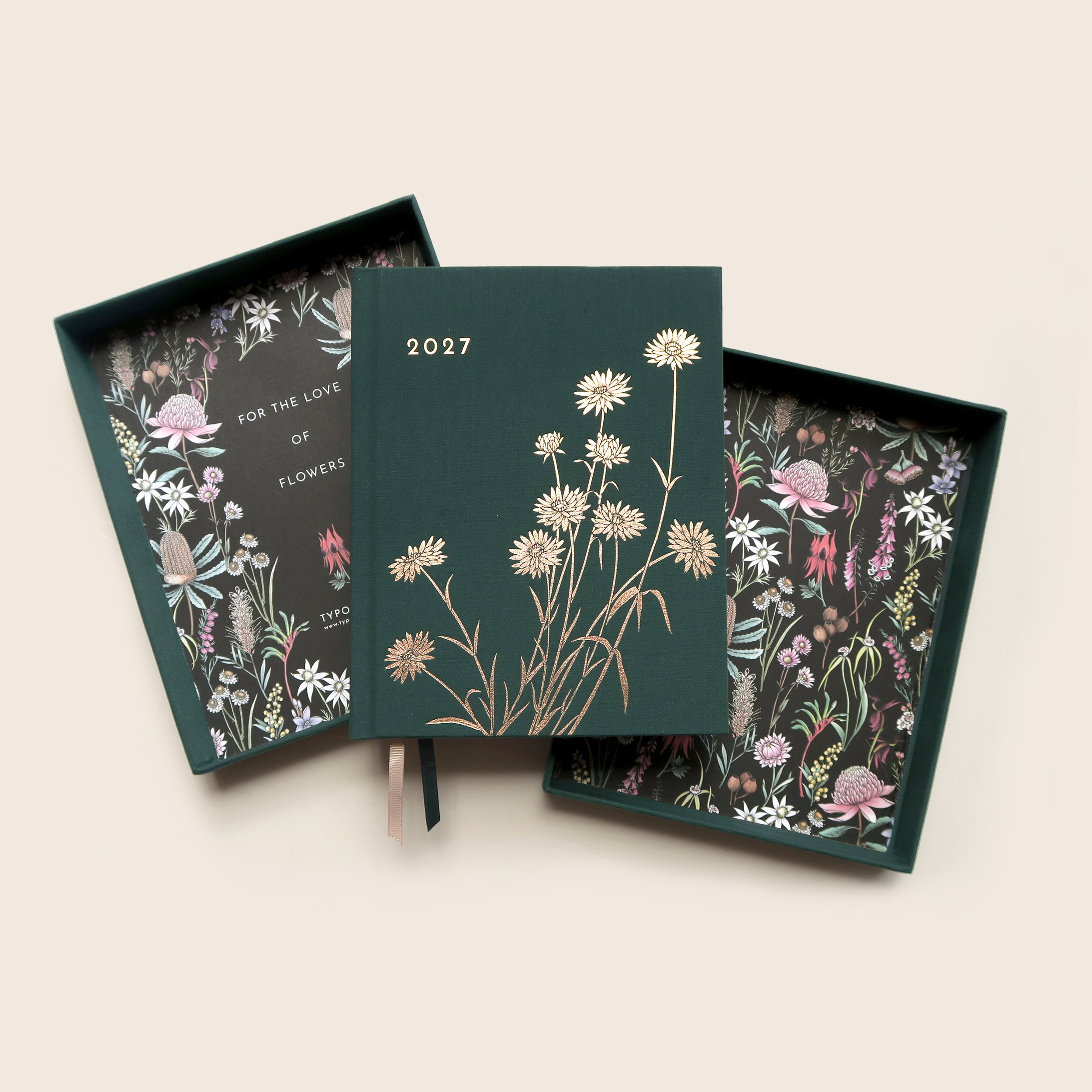 Pre-order | 2027 Always Flowers Planner | Deep Green