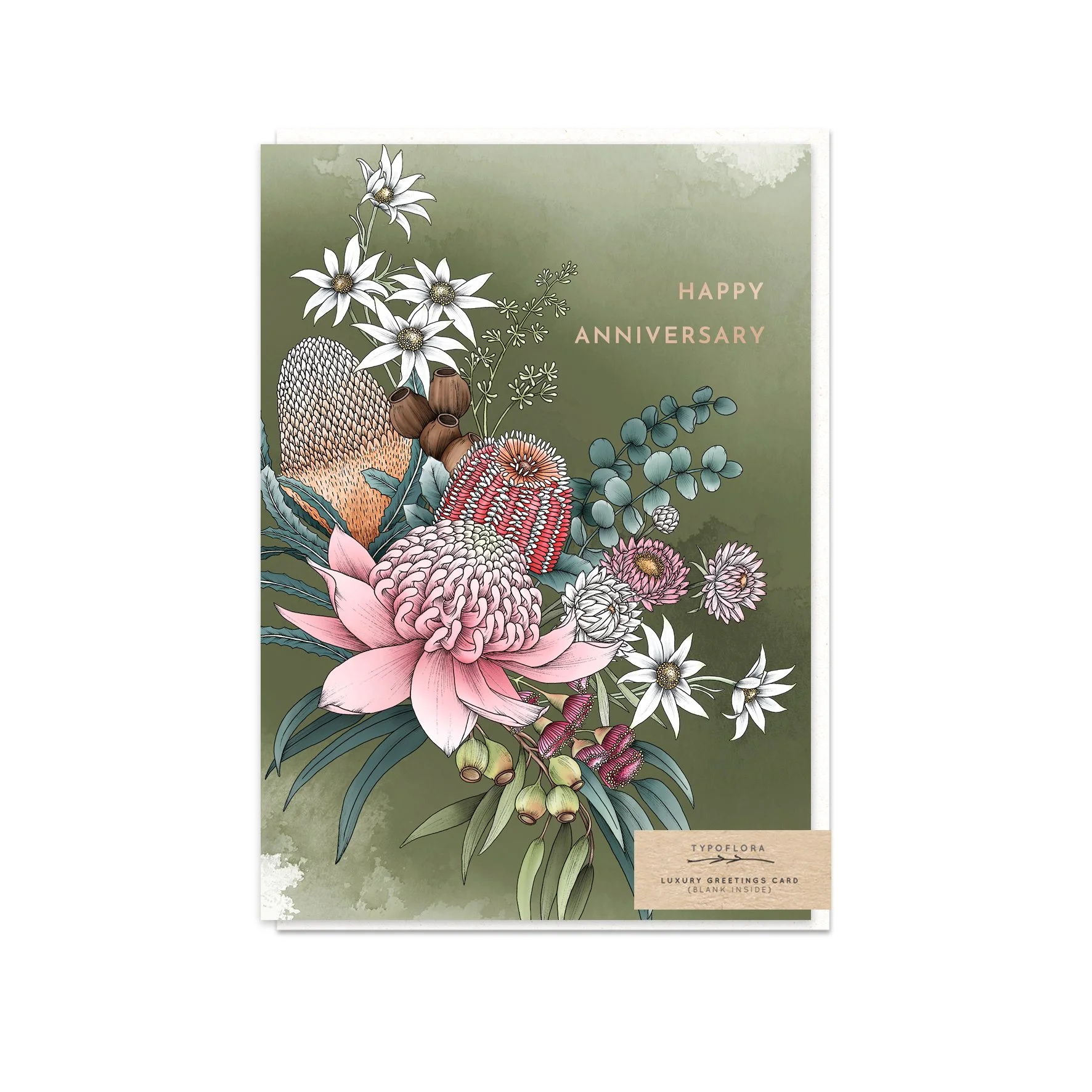 Waratah Anniversary Card