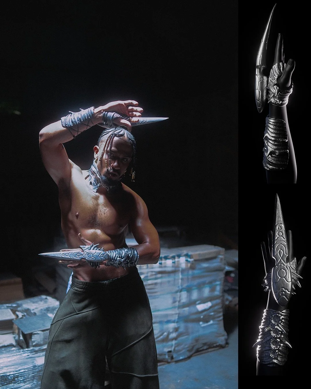 3D work for @mattlouispr AFILAO! 
Some renders : Neck piece + armor

Modeled / sculpted in blender 
Printed using @elegoo Saturn ultra 4 and @sunlu_official ABS LIKE RESIN 

Gracias a Matt por dejarme aportar mi granito a su proyecto 🫂

(1)📷: @kenn