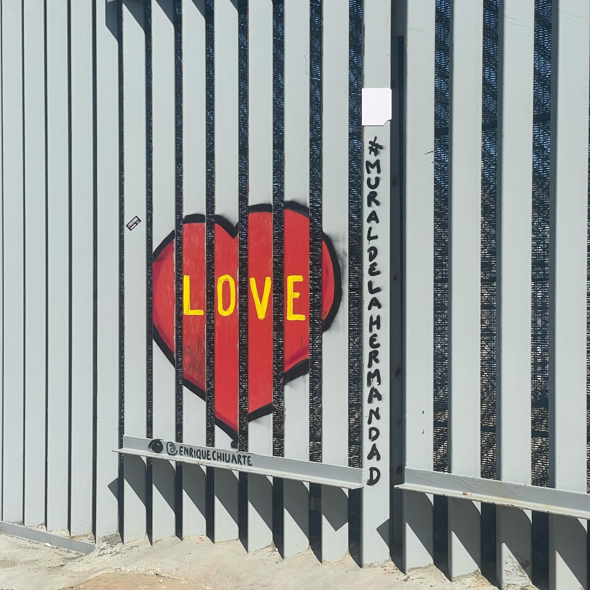To paint love over pain. #borderwall #tijuana