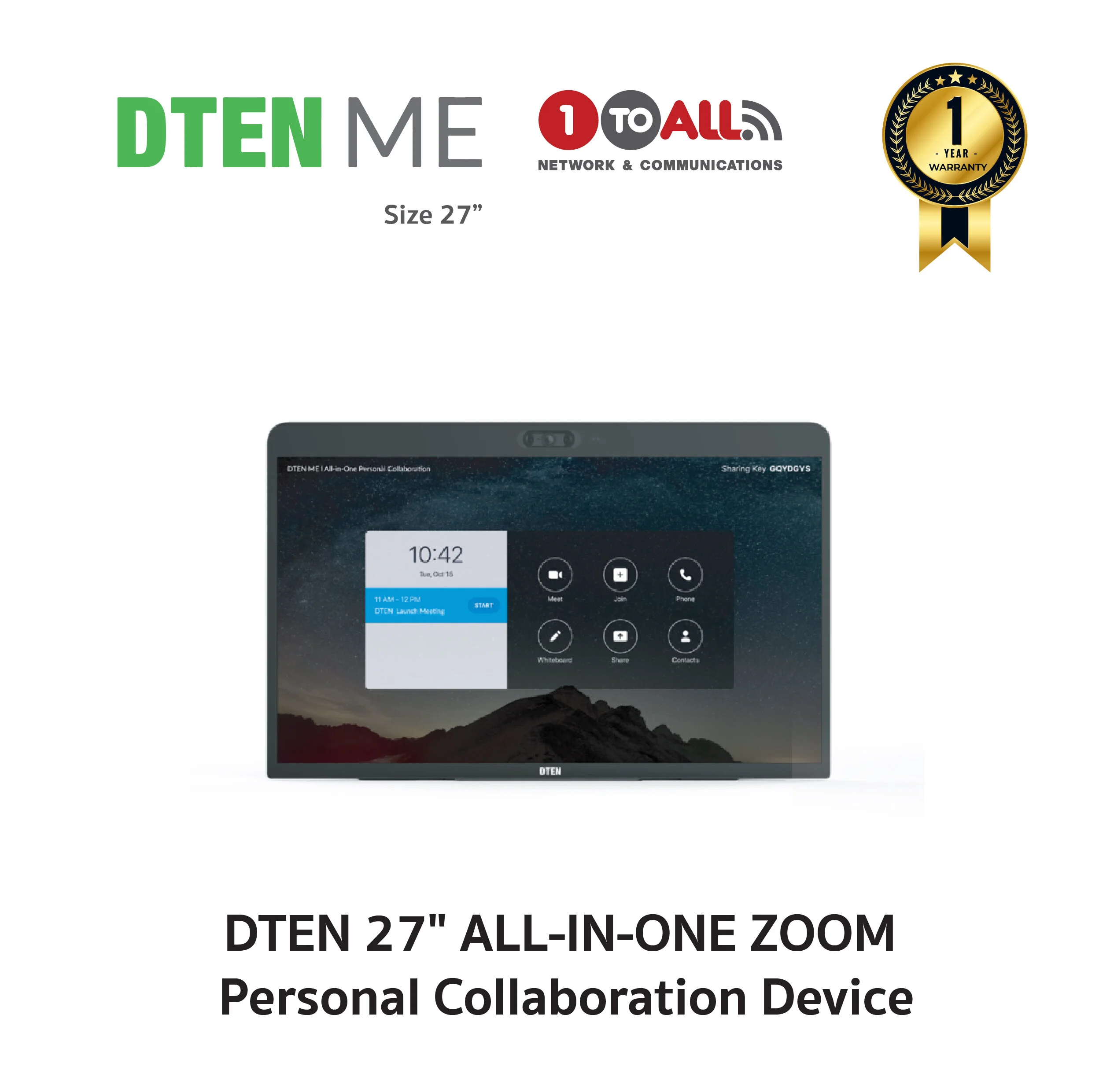 Promotion  DTEN 27" ALL-IN-ONE ZOOM  Personal Collaboration Device