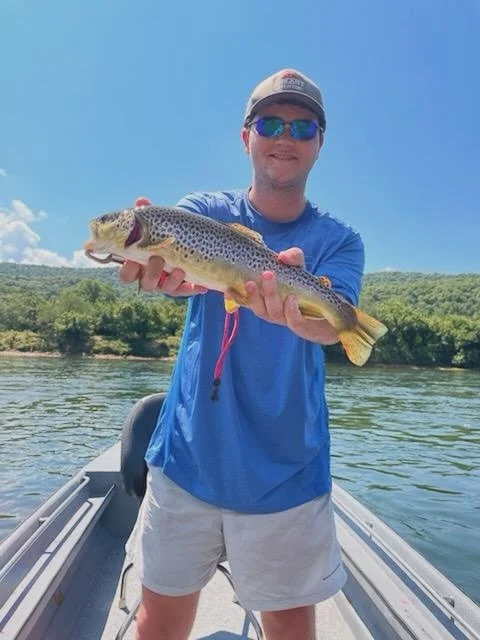 Gold sides, dark spots, and a massive attitude🎣

Brown trout don&rsquo;t hand themselves over easily- they make you earn every inch. Thats what makes the victory so sweet✨

Tap the link in our bio to reserve your guided experience! 📲

#ʙᴏᴏᴋɴᴏᴡ #gui