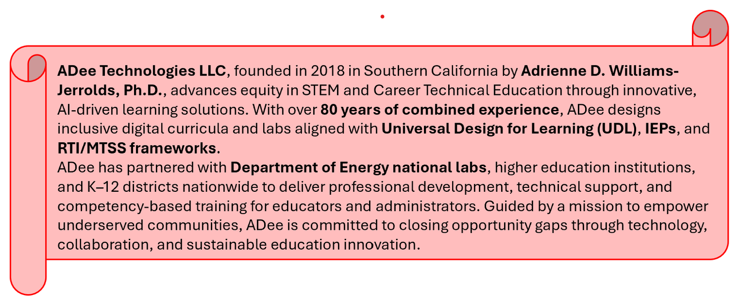 Educational Services — ADee Technologies, LLC.