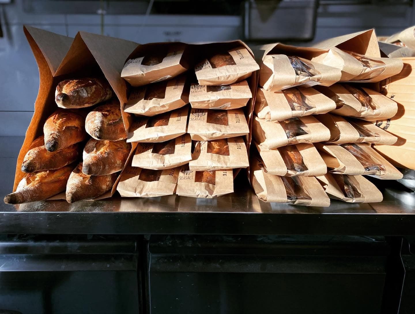 Seasalt sourdough packaged baguettes