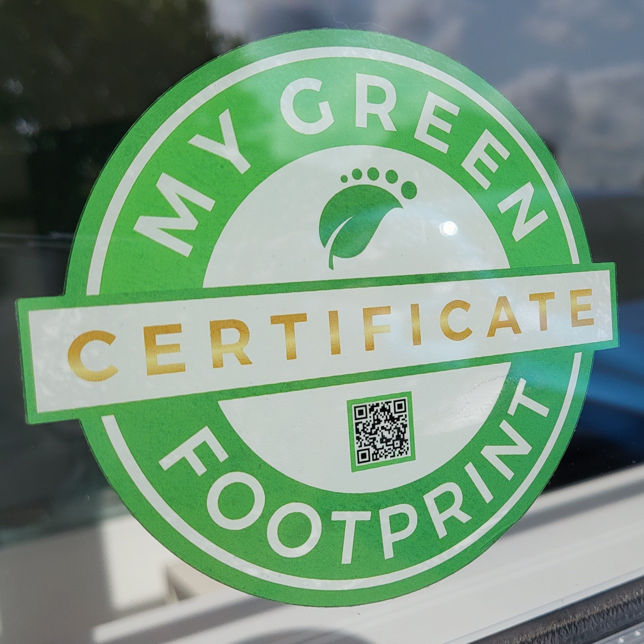 My Green Footprint Window Sticker
