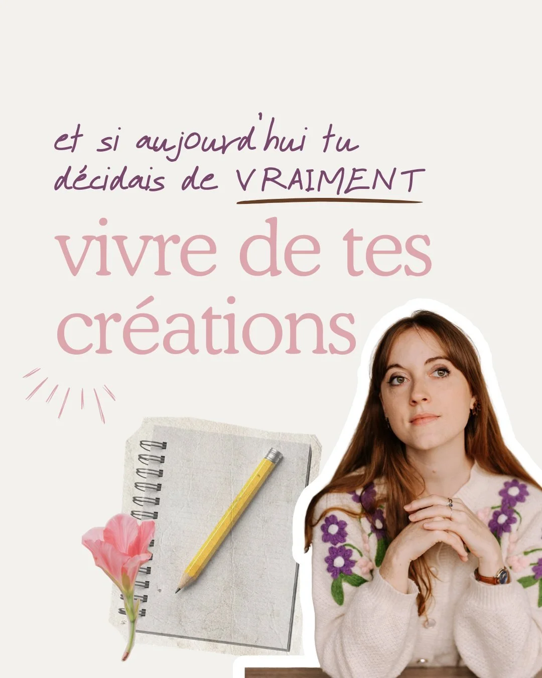 Les pr&eacute;inscriptions sont ouvertes 🎉🕺✨
"Vivre de ses cr&eacute;ations" c'est beaucoup plus qu'une formation business. C'est : 
👉Un passage &agrave; l'action imm&eacute;diat 
👉Des r&eacute;sultats concrets et mesurables
👉Un accomp