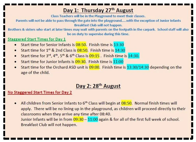 School Re-opening Plan