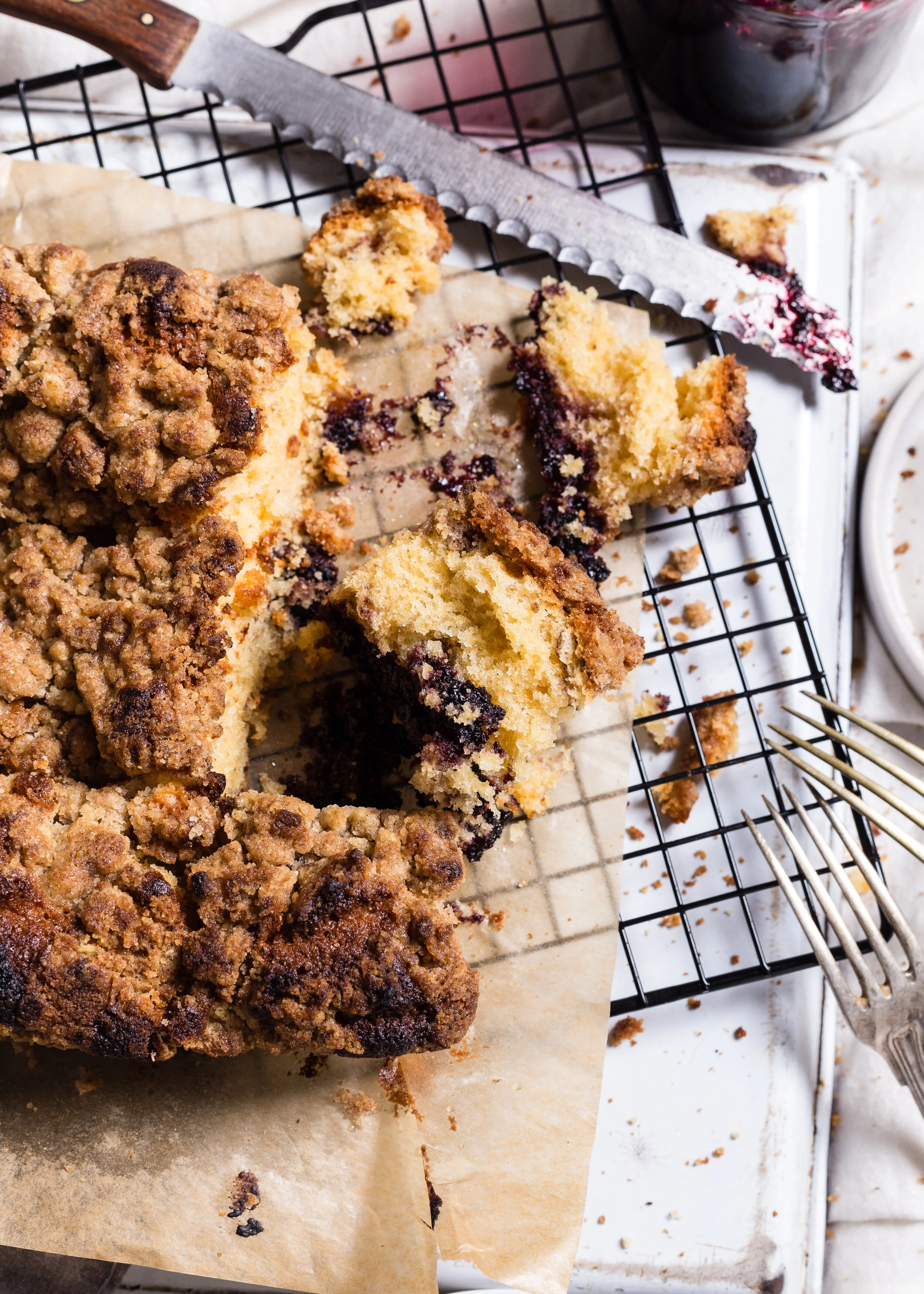 Elderberry Crumble Tea Cake