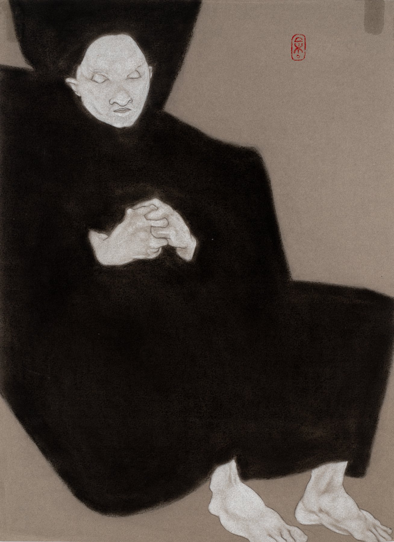 Figure in Black Robe