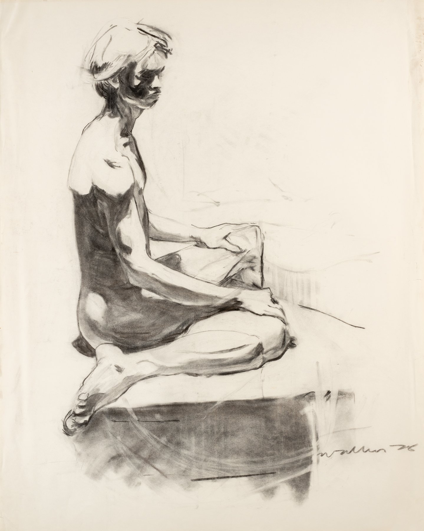Seated Male Nude