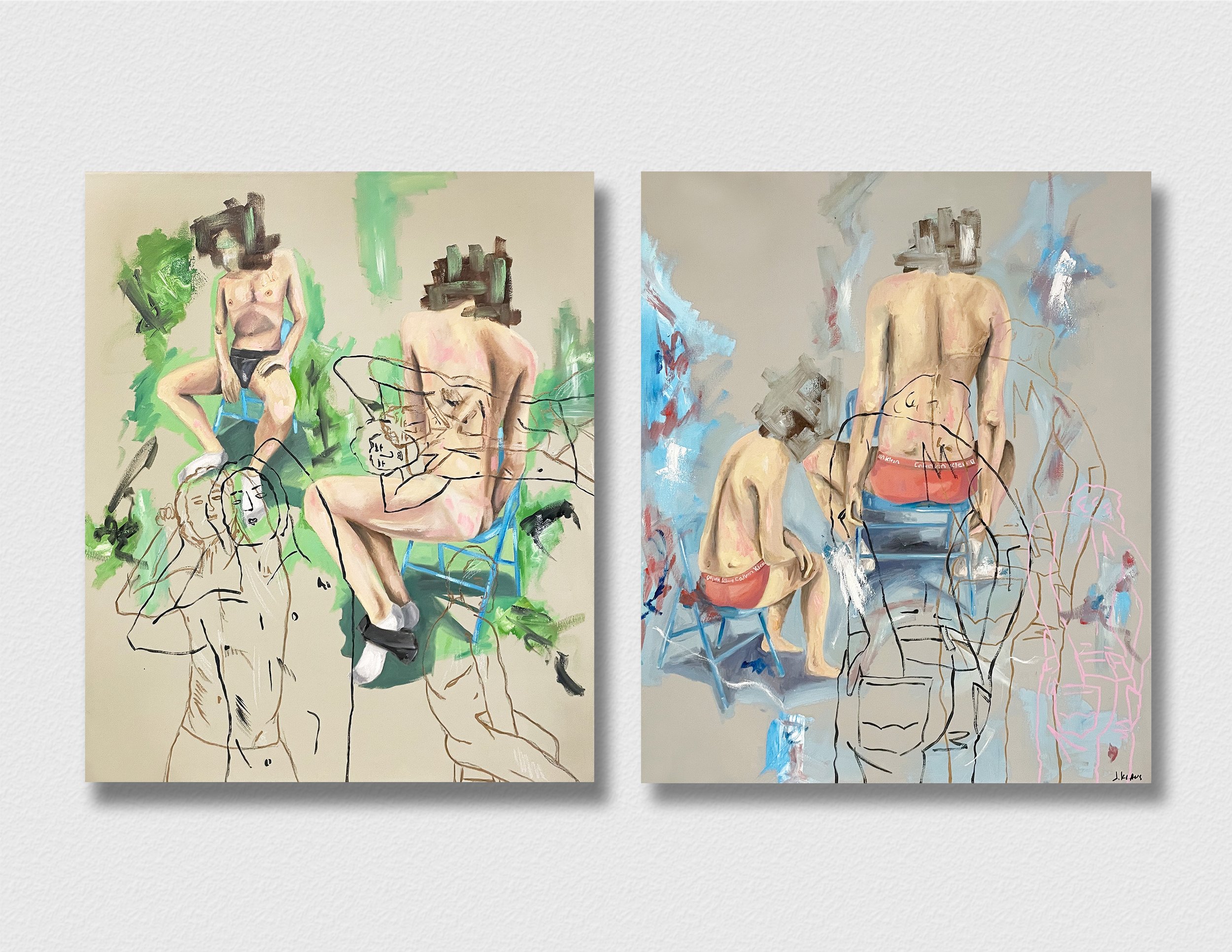 Here and Now Diptych