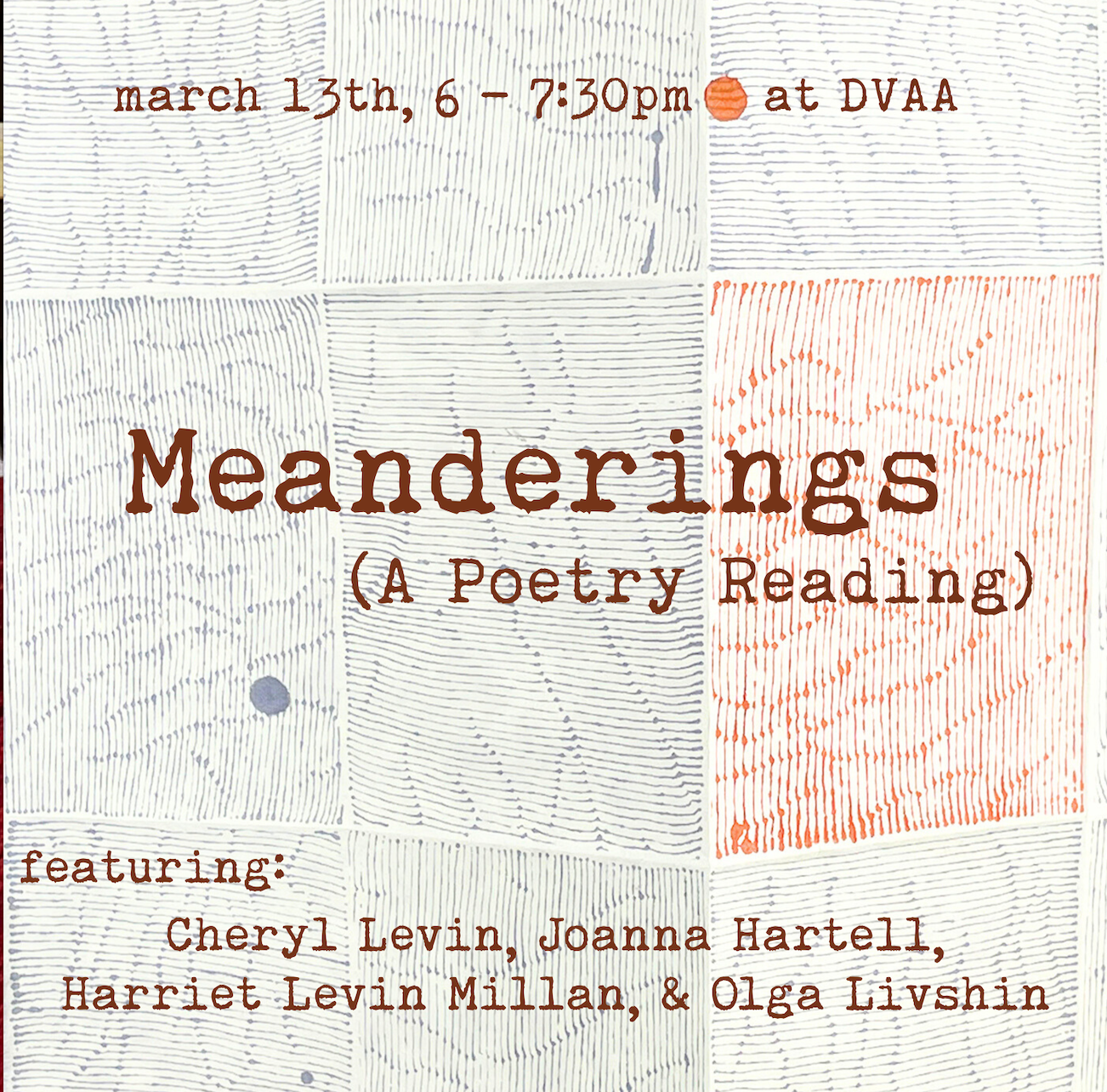 Meanderings (A Poetry Reading)