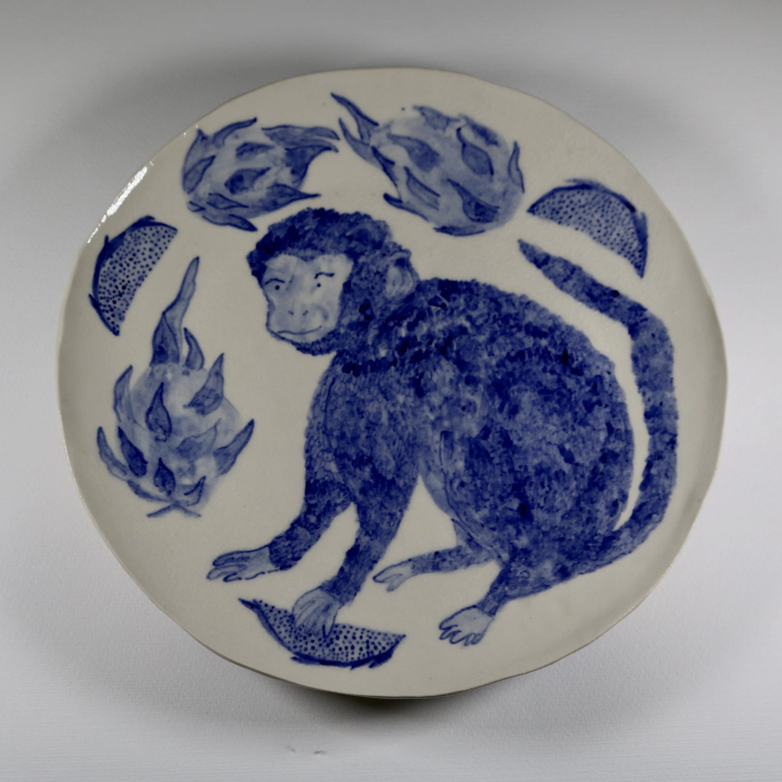 Monkey with Dragon Fruit.jpeg