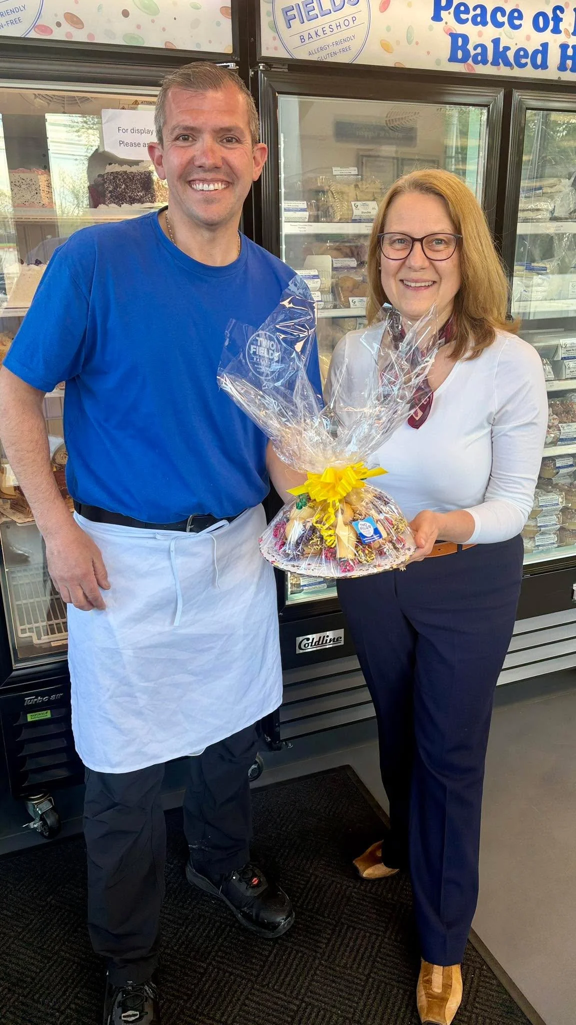 Looking for a trusted place to buy delicious gluten free baked goods? Look no further than Two Fields Bakeshop 

Nick, the owner, is a second generation French trained pastry chef who is as passionate about his craft as he is skilled. 

He was so kin