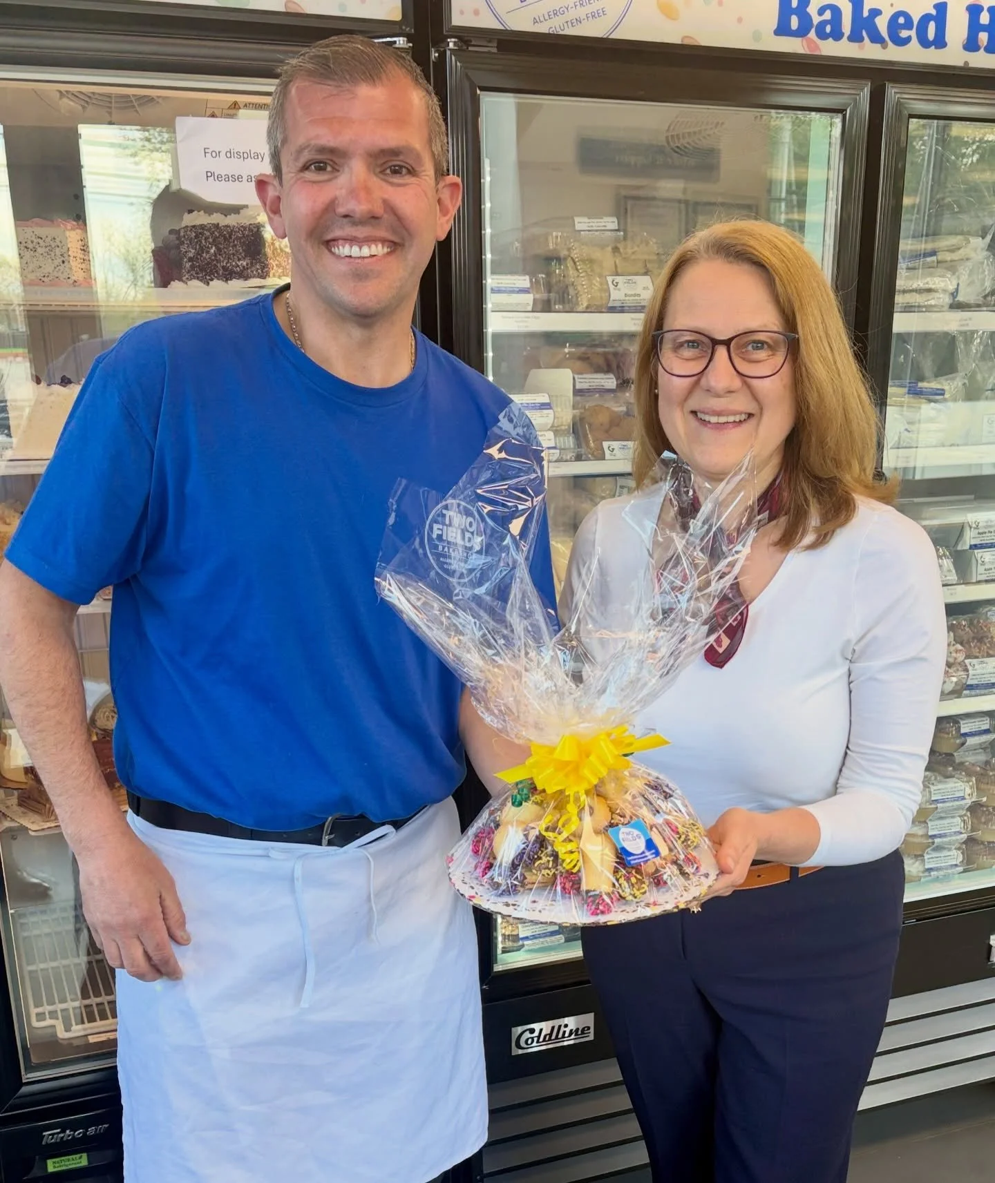 Looking for a trusted place to buy delicious gluten free baked goods? Look no further than @twofieldsbakeshop 

Nick, the owner, is a second generation French trained pastry chef who is as passionate about his craft as he is skilled. 

He was so kind