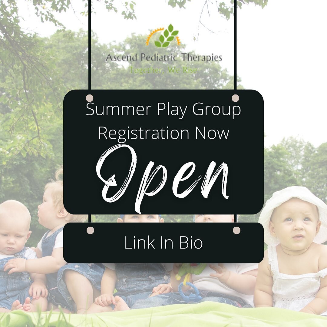 ☀️Registration for Summer Play Groups with @ascendpedtherapy is now OPEN! 

🗓️Groups will start Thursday June 22nd and run for either 6 or 4 weeks at a time (group dependent). We&rsquo;re so excited to be holding classes in the beautiful FENCED IN y