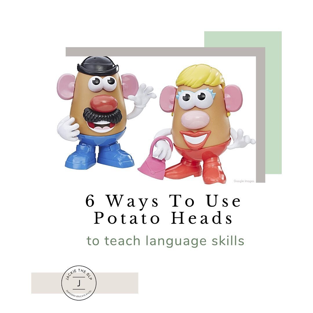 🥔This classic toy is a staple in my therapy bag, and here&rsquo;s why!

🤍 First off, kids love them 🤣 They&rsquo;re engaging, versatile &amp; full of opportunities to layer functional language into your play!

➡️ Swipe to see 6 ways to work on lan