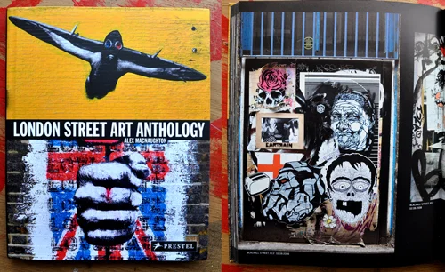One of my paste ups in the big smoke in a book. “Acclaimed photographer Alex MacNaughton has made it his mission to capture every kind of street art-from stencils to wheatpastes and stickers to murals. Brimming with new works found all over London, this riot of colour, political commentary, passion, and humour is presented in stunning reproductions, each labeled with the street location, and featuring artists such as Sweet Toof, Swoon, and Eine. From femme fatales by CopyRight to huge multi-artist murals by AAGH crew, the scope of this groundbreaking book is reflected in a larger format which shows off the stunning new photography. Illuminated with quotes by the artists and gallerists who show their work, this exciting new book reflects how London as a city, a home, a gallery, and a studio influences street art today.”