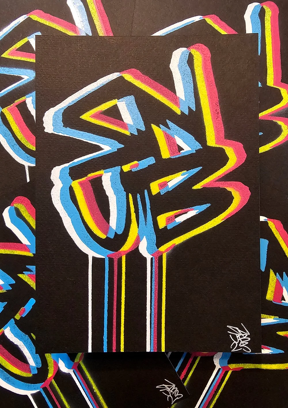 CHROMATIC stencil on black