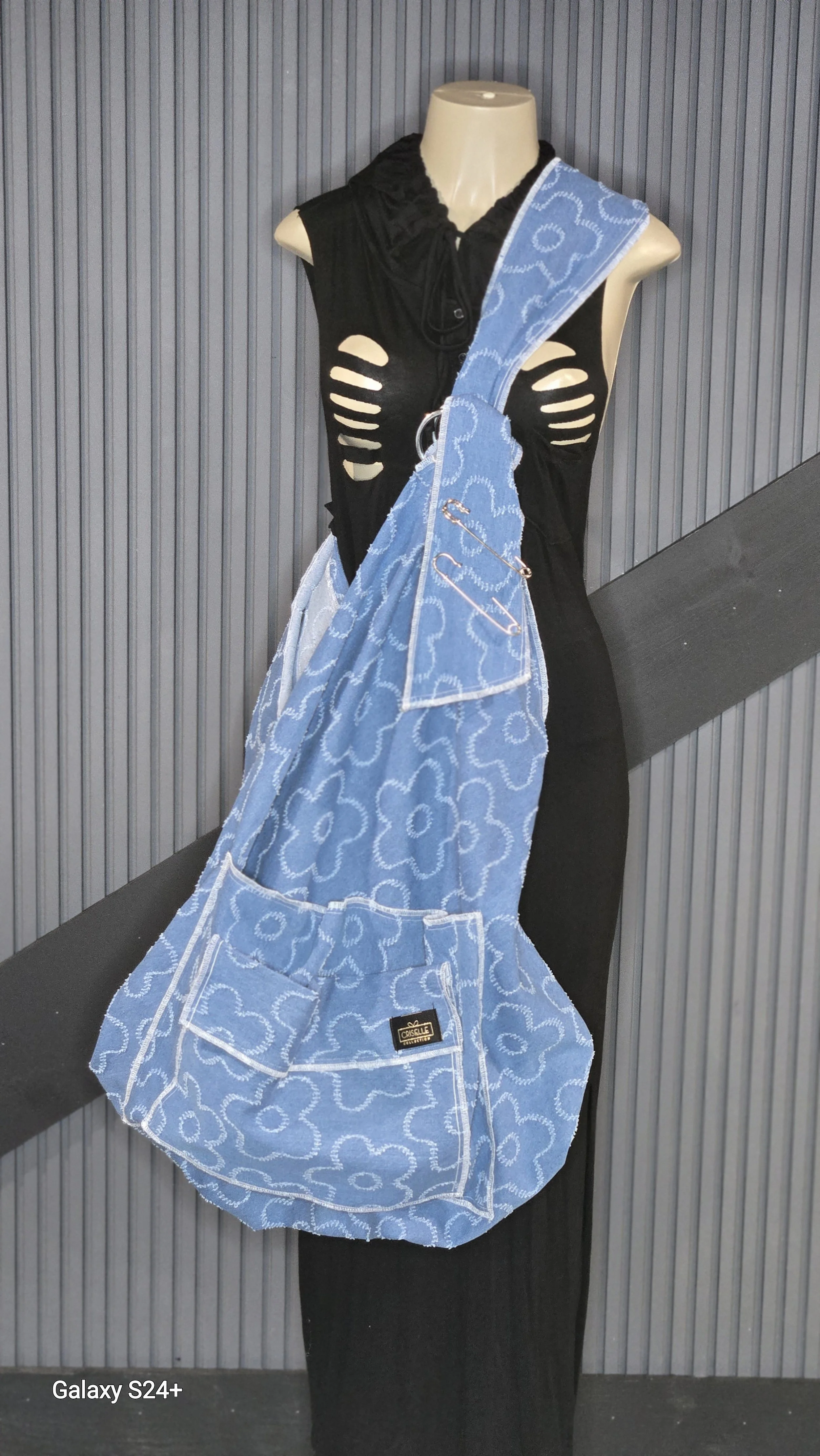 Floral Denim Boho Custom Bag