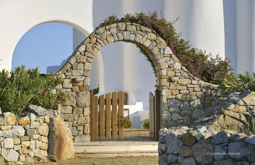 Stone archway at Villa Lydia