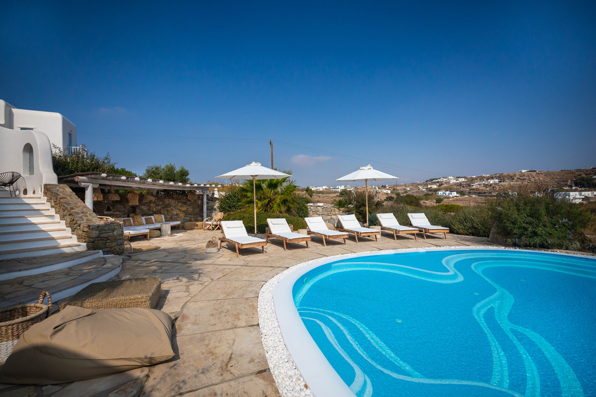 Shared pool of Villa Lito and Villa Artemis, part of the Lito, Artemis and Nefeli Collection at Leno Villas