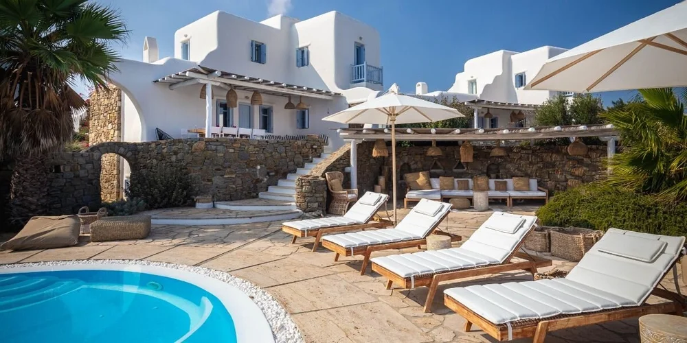 Pool terrace shared by Villa Lito and Villa Artemis