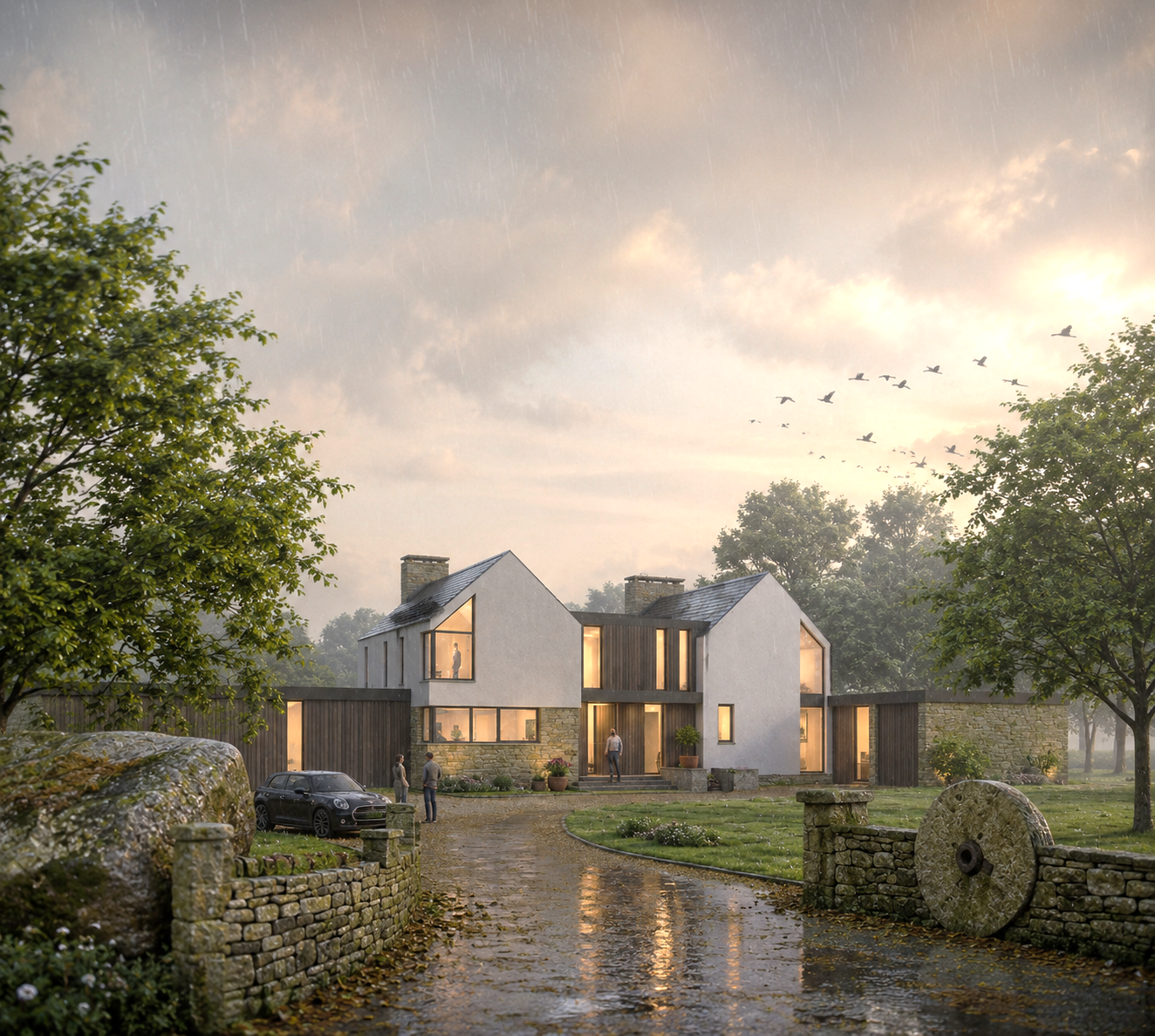 Newton Mearns Eco House Arrival View.png