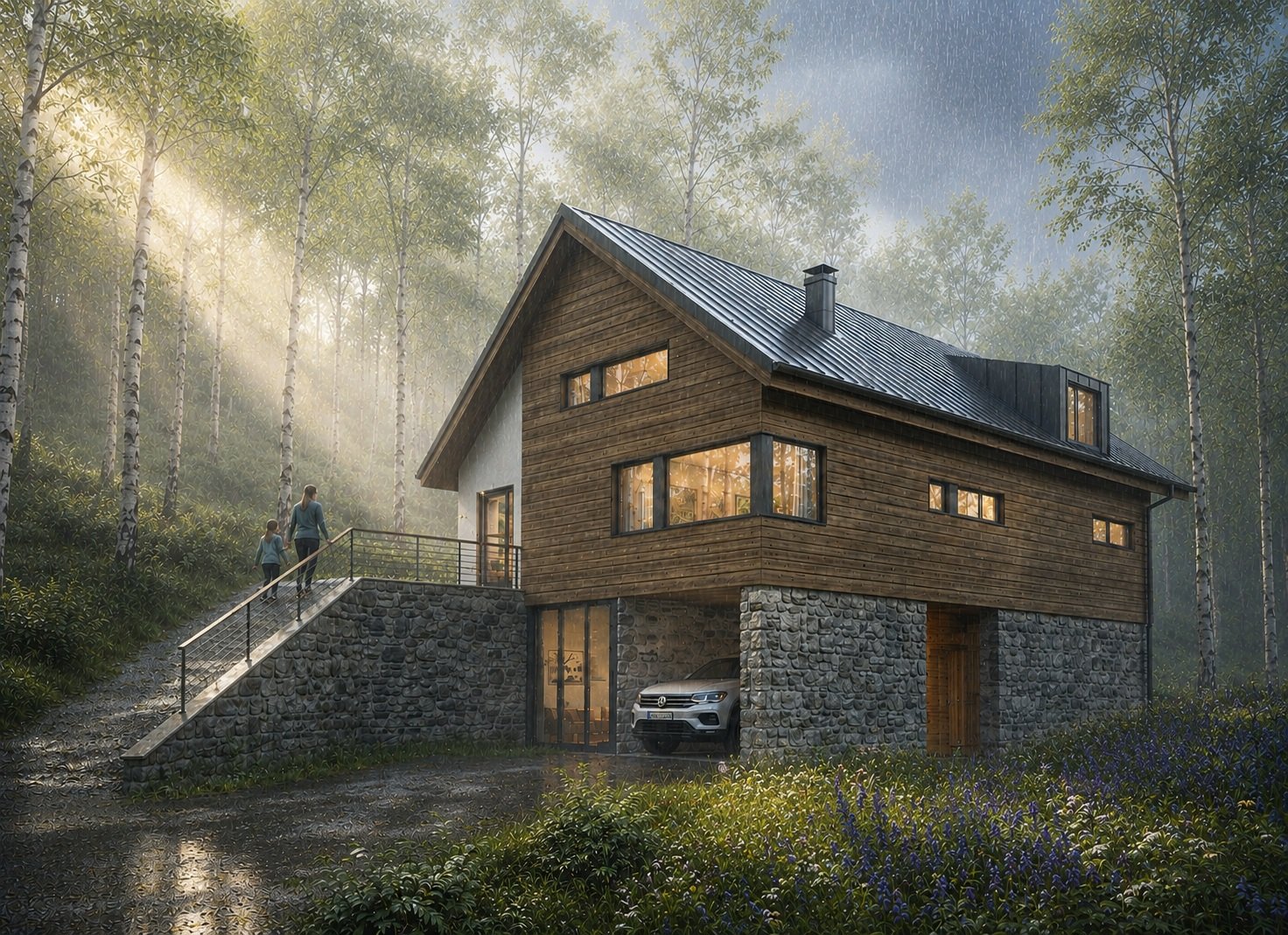 modern house forest timber landscape wall.jpg