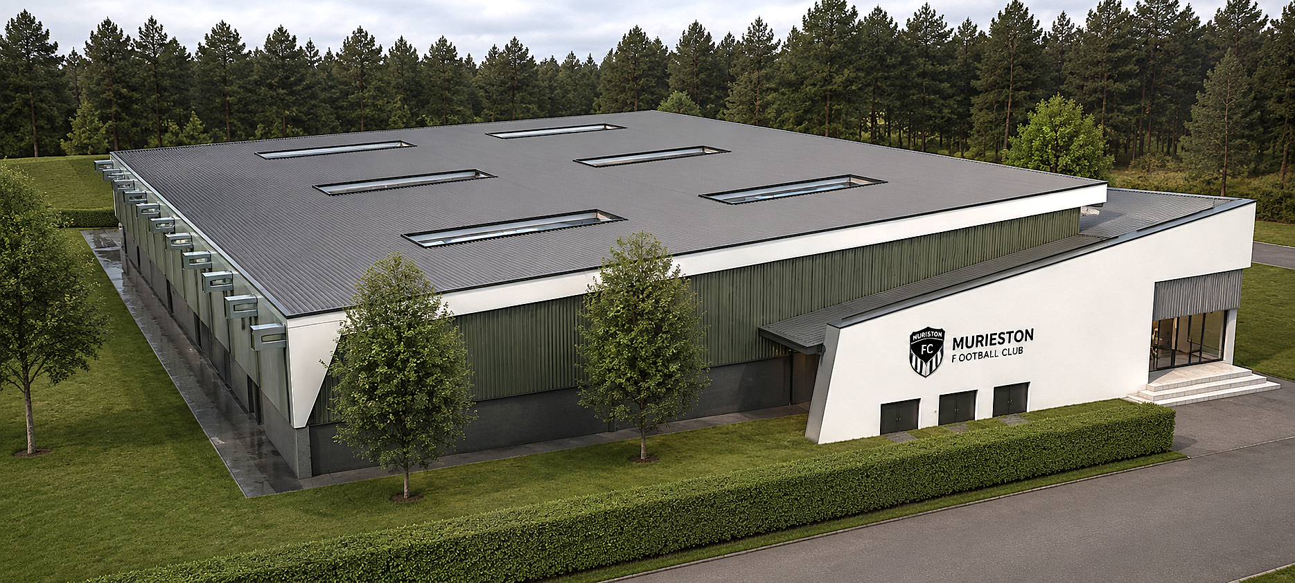 Murieston Fottball club Proposal. Steel frame sports training and eduction facility 5 aside, 7 aside training.a livingston c.png