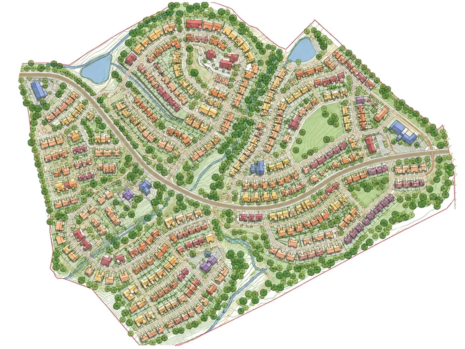 585 Unit Major New Build House Masterplan- Ayrshire