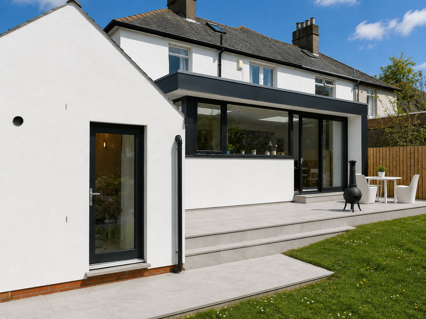 1 - Enfield  modern extesnion to 1950's dwelling monochrome render adn fibre cemet panelkling glasgow axn architecture Glasgow architect (8).png