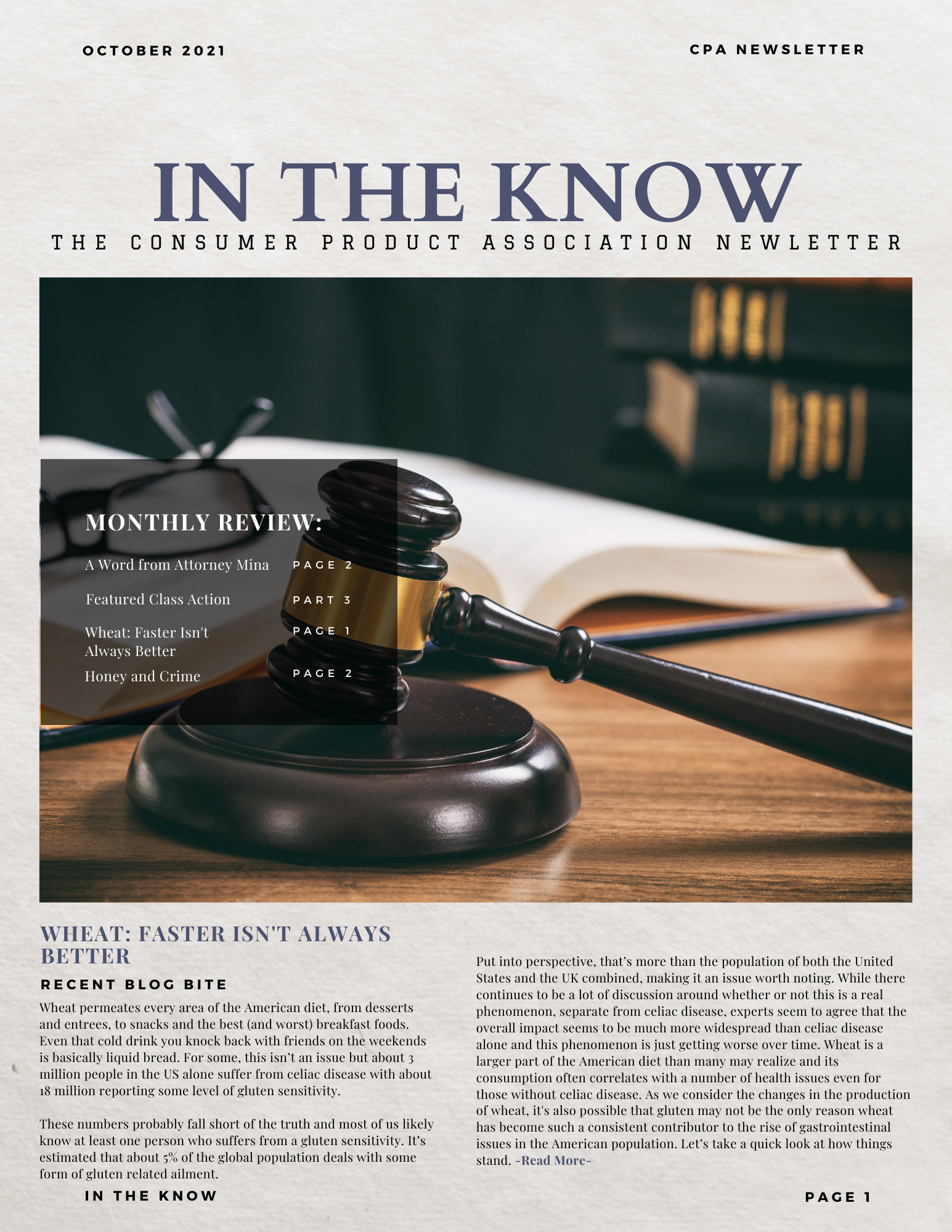 In the Know, Vol 1, Oct. Ed