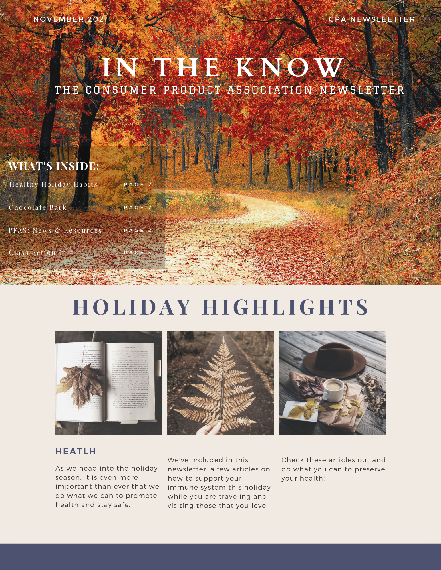 In the Know, Vol. 2,  November Issue
