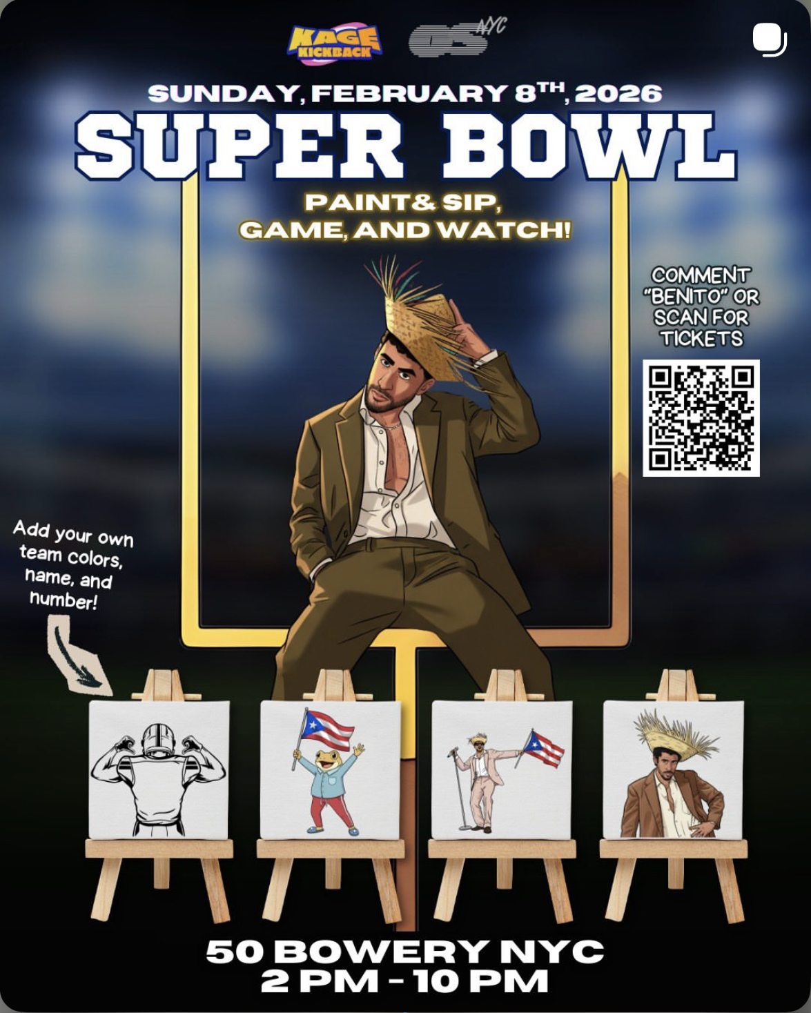 Super Bowl Paint &amp; Sip