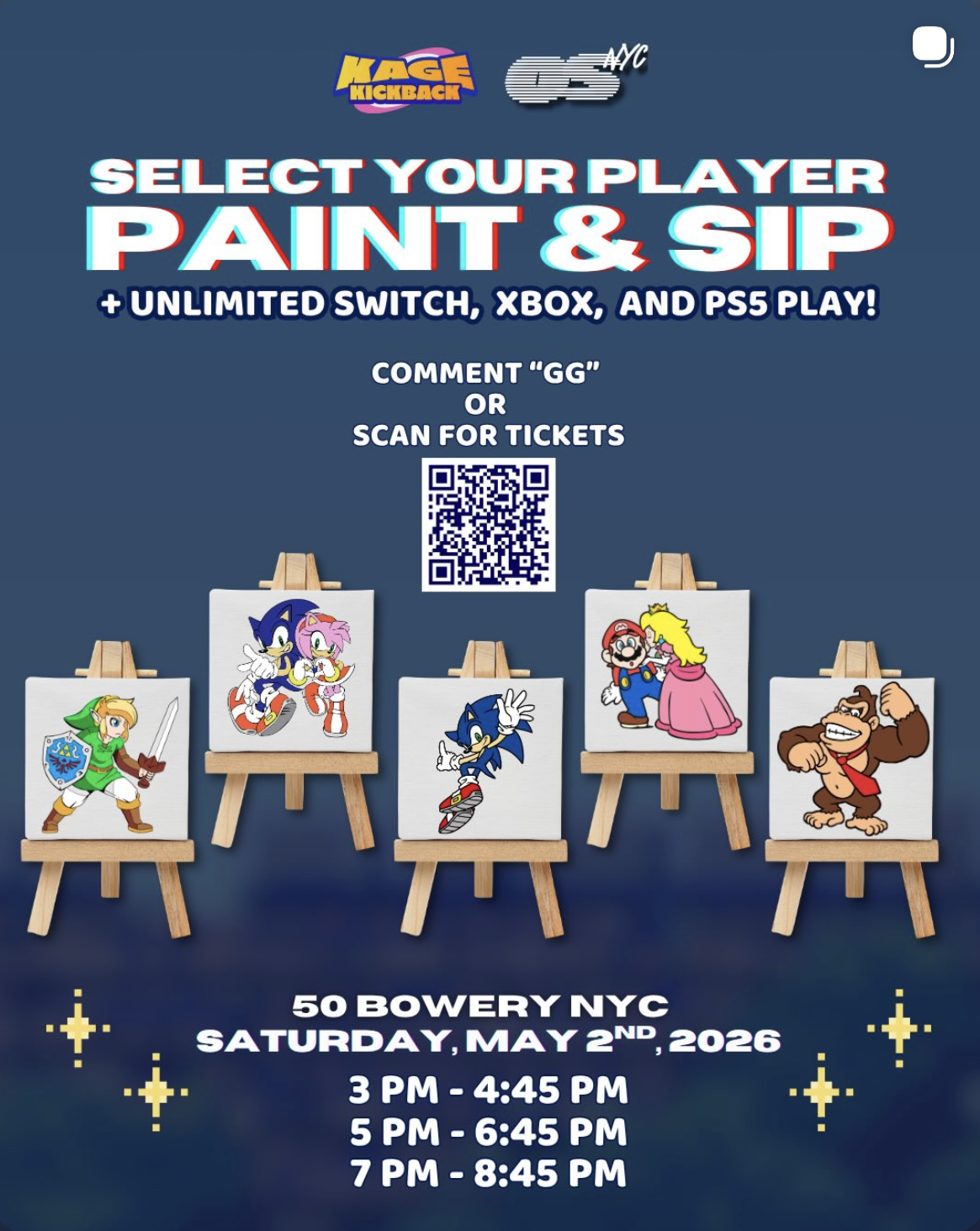 Kage Kickback Presents: Gaming Paint &amp; Sip